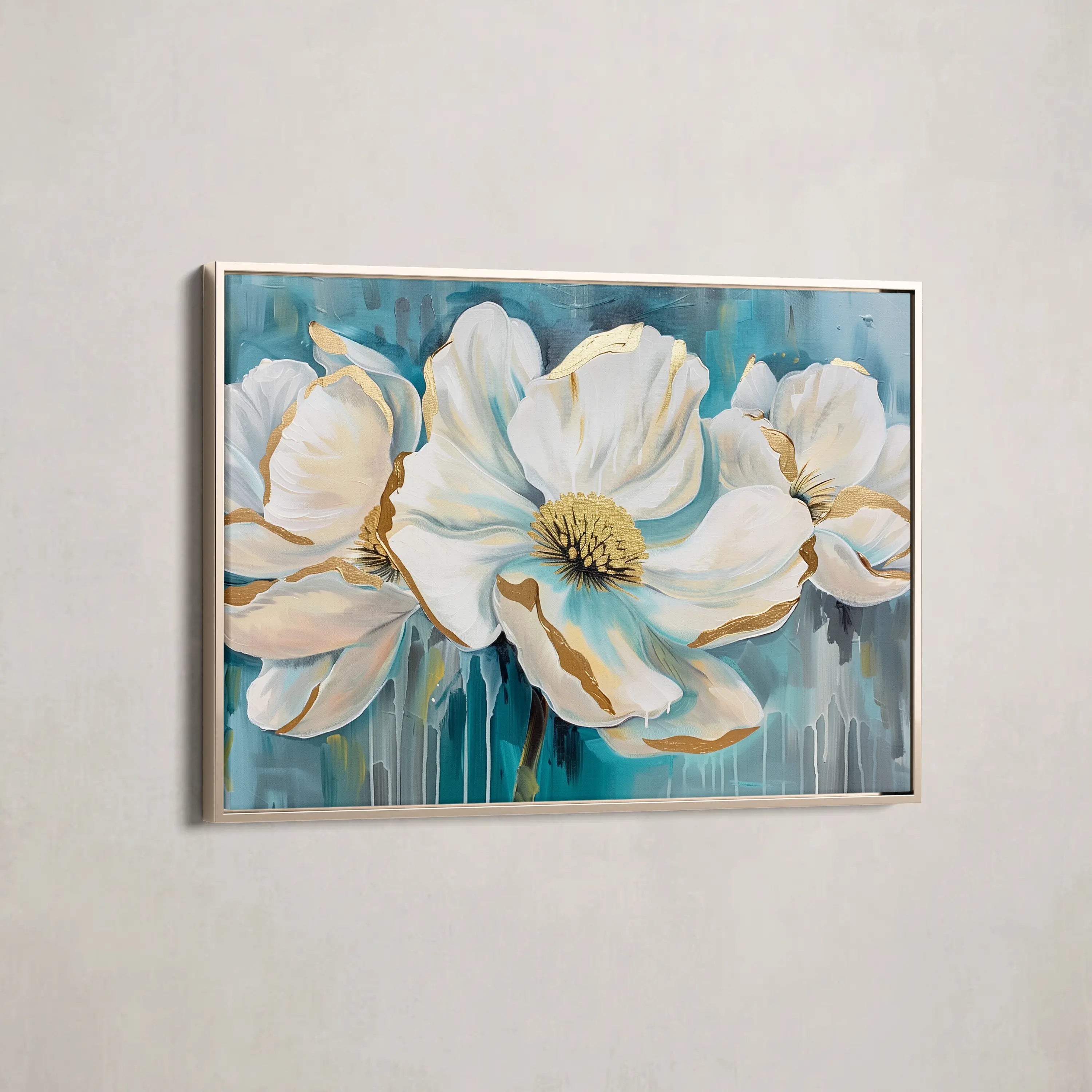 Floral Canvas Wall Art WAD589-F 90 x 60 cm / Stretched on hidden frame