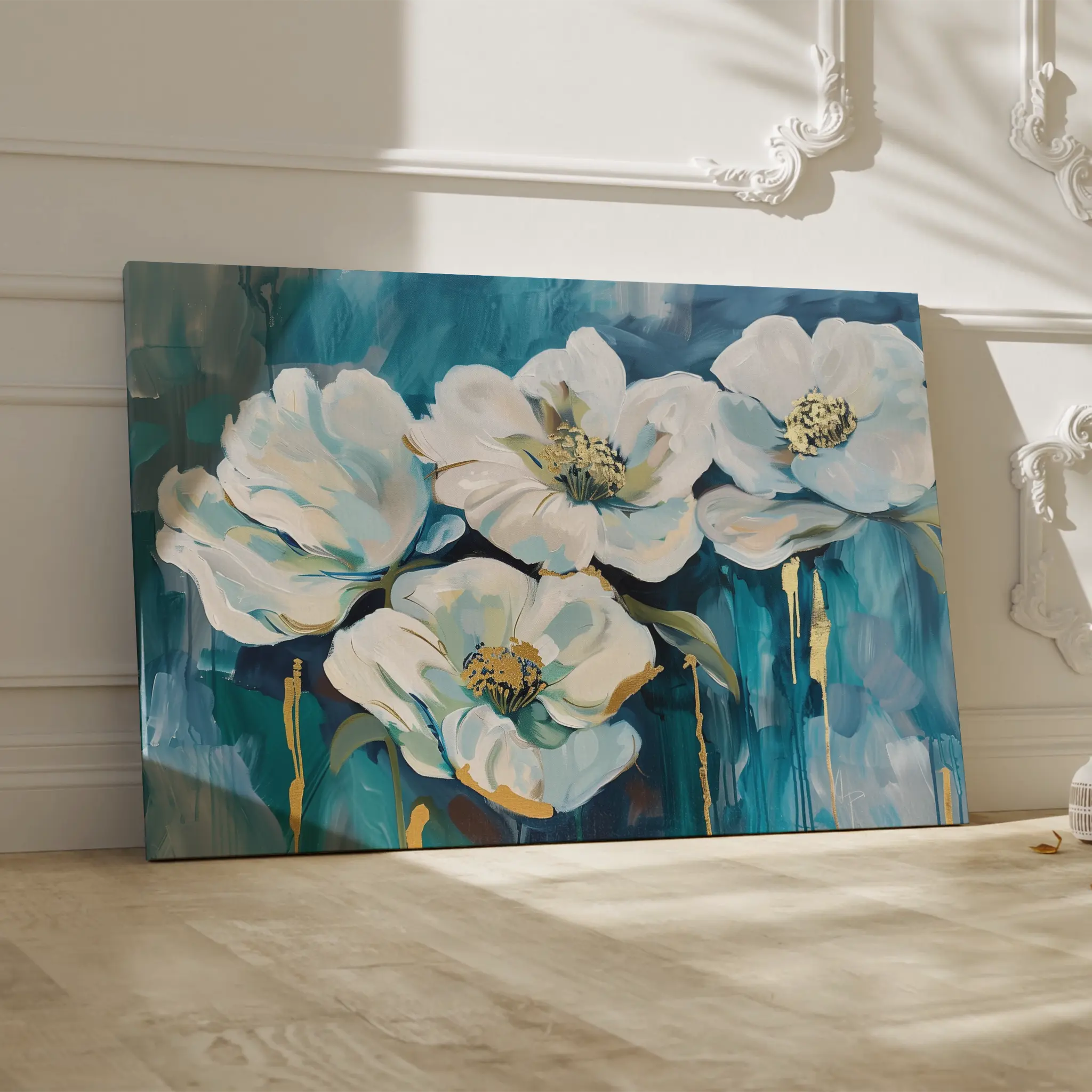 Floral Canvas Wall Art WAD590-F 90 x 60 cm / Stretched on hidden frame