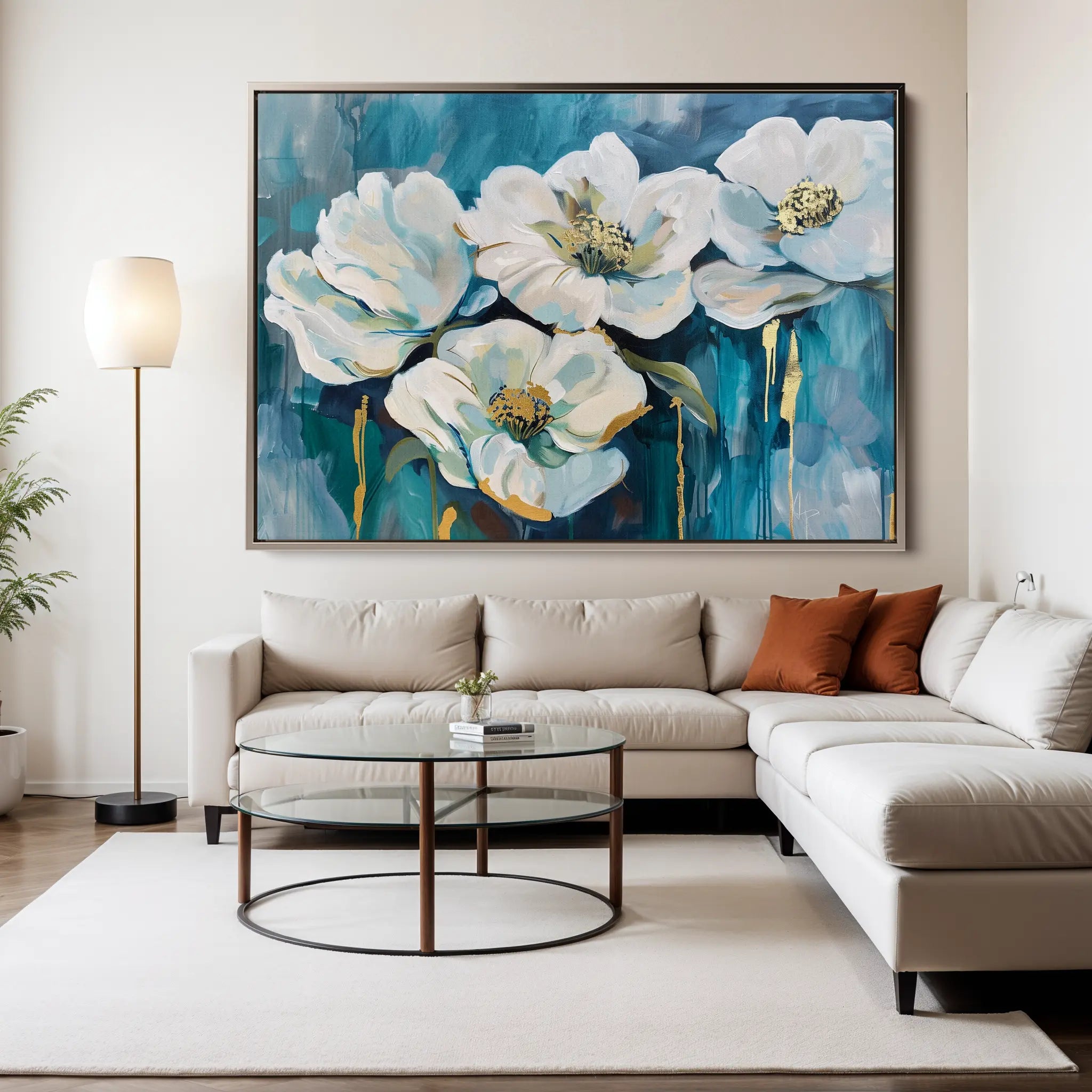 Floral Canvas Wall Art WAD590-F 90 x 60 cm / Stretched on hidden frame