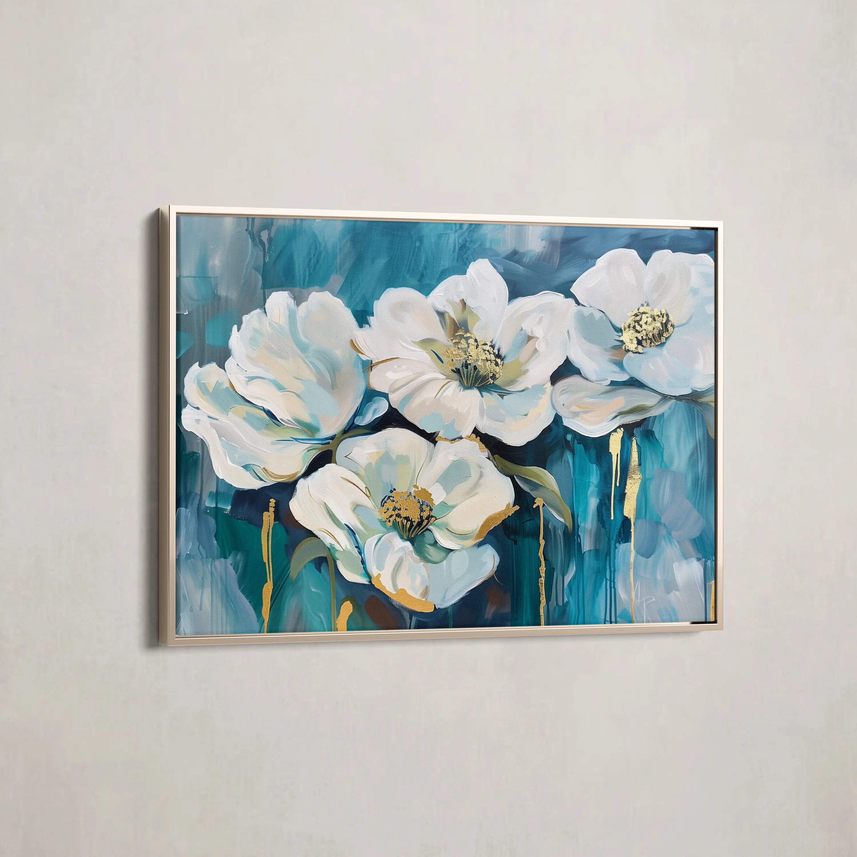 Floral Canvas Wall Art WAD590-F 90 x 60 cm / Stretched on hidden frame