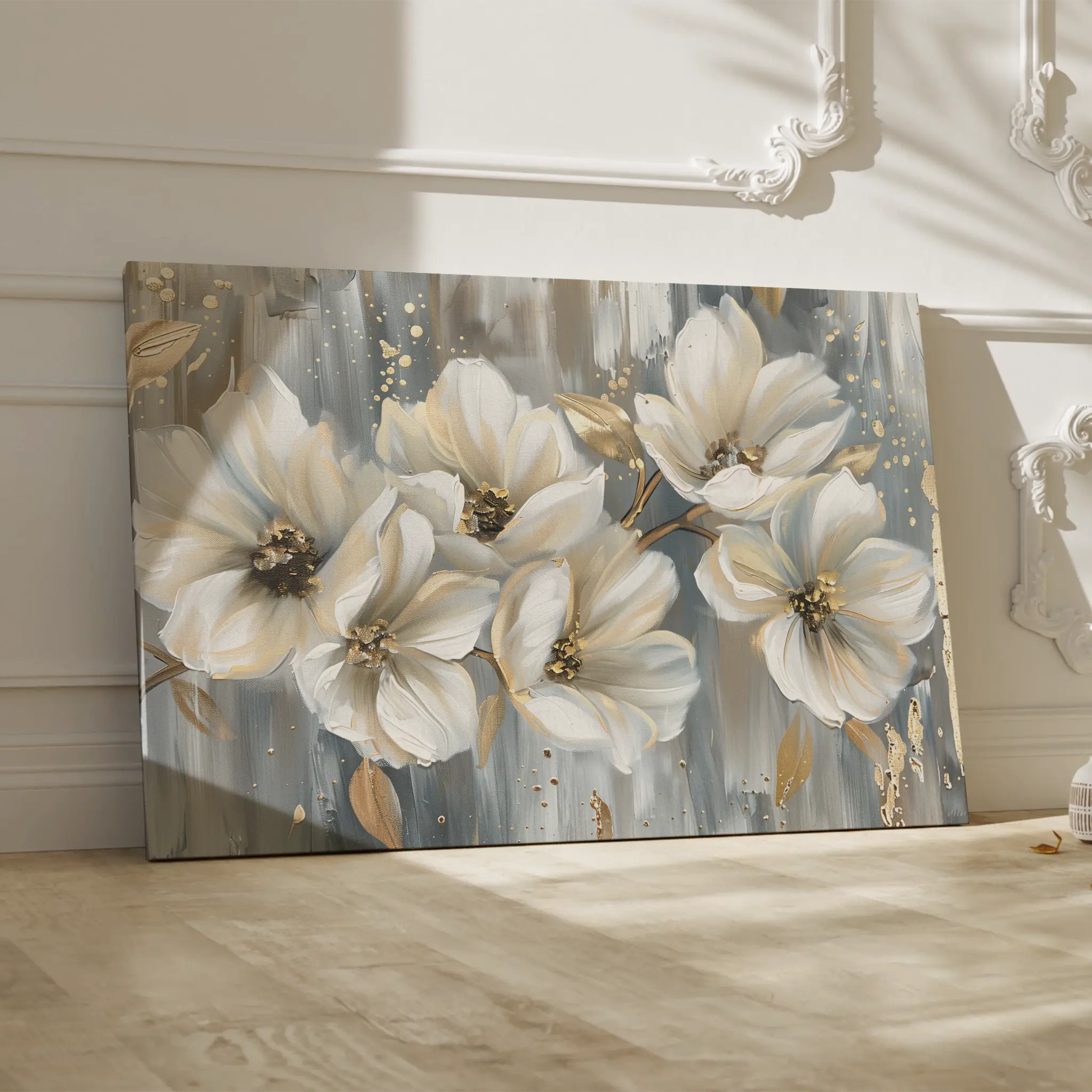 Floral Canvas Wall Art WAD591-F 90 x 60 cm / Stretched on hidden frame