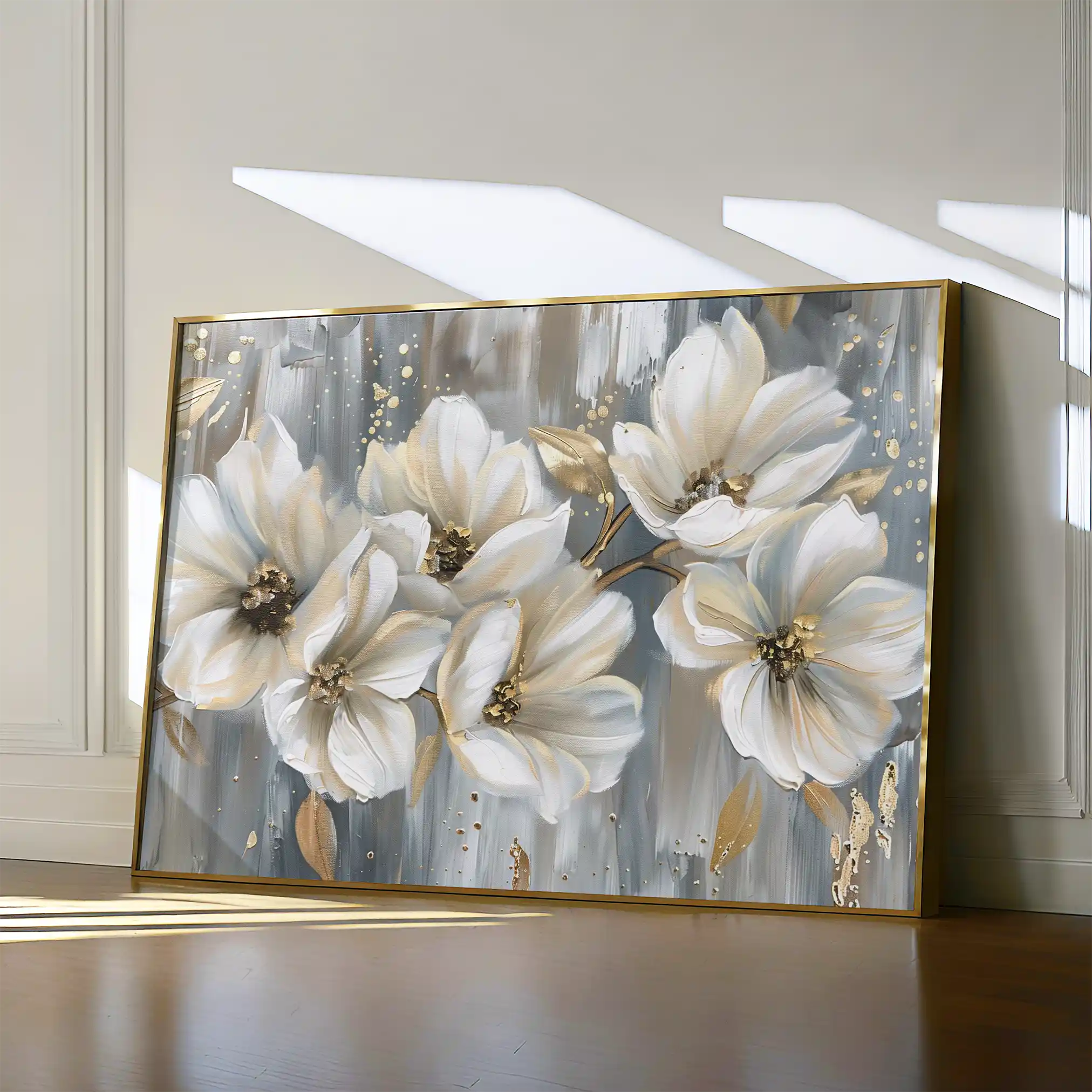Floral Canvas Wall Art WAD591-F 90 x 60 cm / Stretched on hidden frame