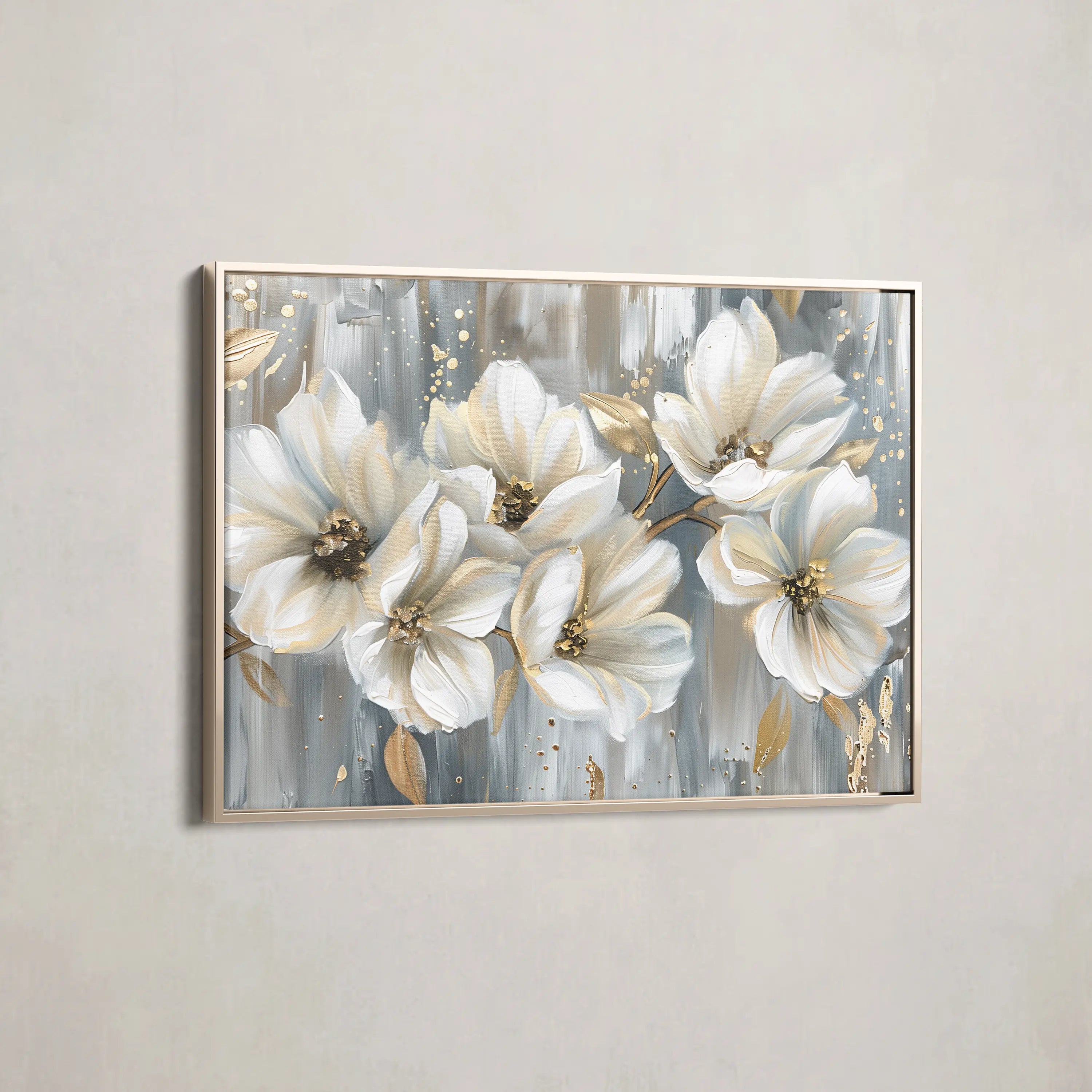 Floral Canvas Wall Art WAD591-F 90 x 60 cm / Stretched on hidden frame