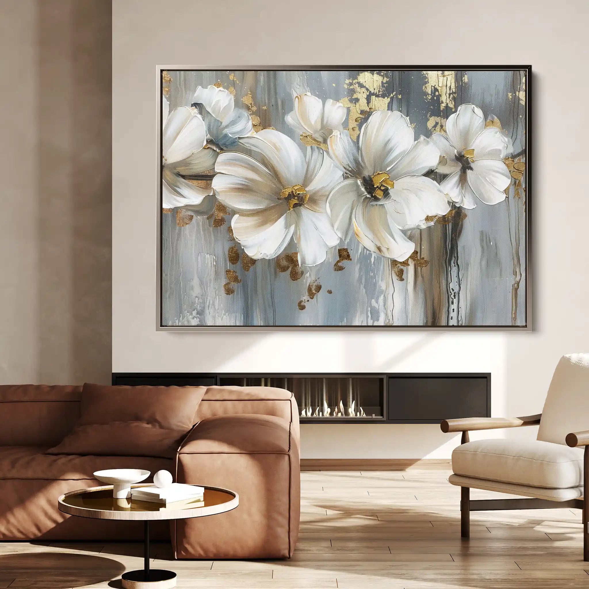 Floral Canvas Wall Art WAD592-F 90 x 60 cm / Stretched on hidden frame