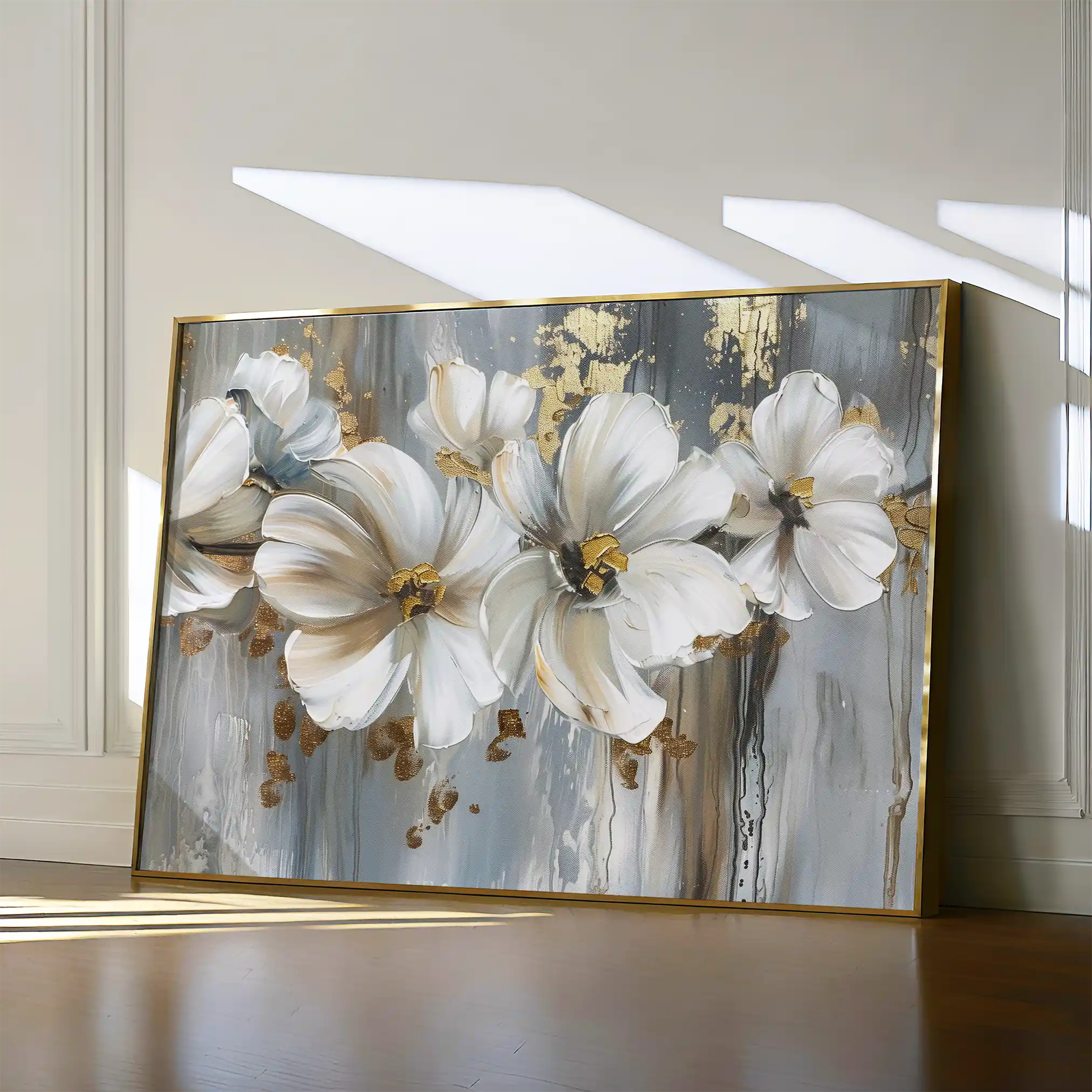 Floral Canvas Wall Art WAD592-F 90 x 60 cm / Stretched on hidden frame