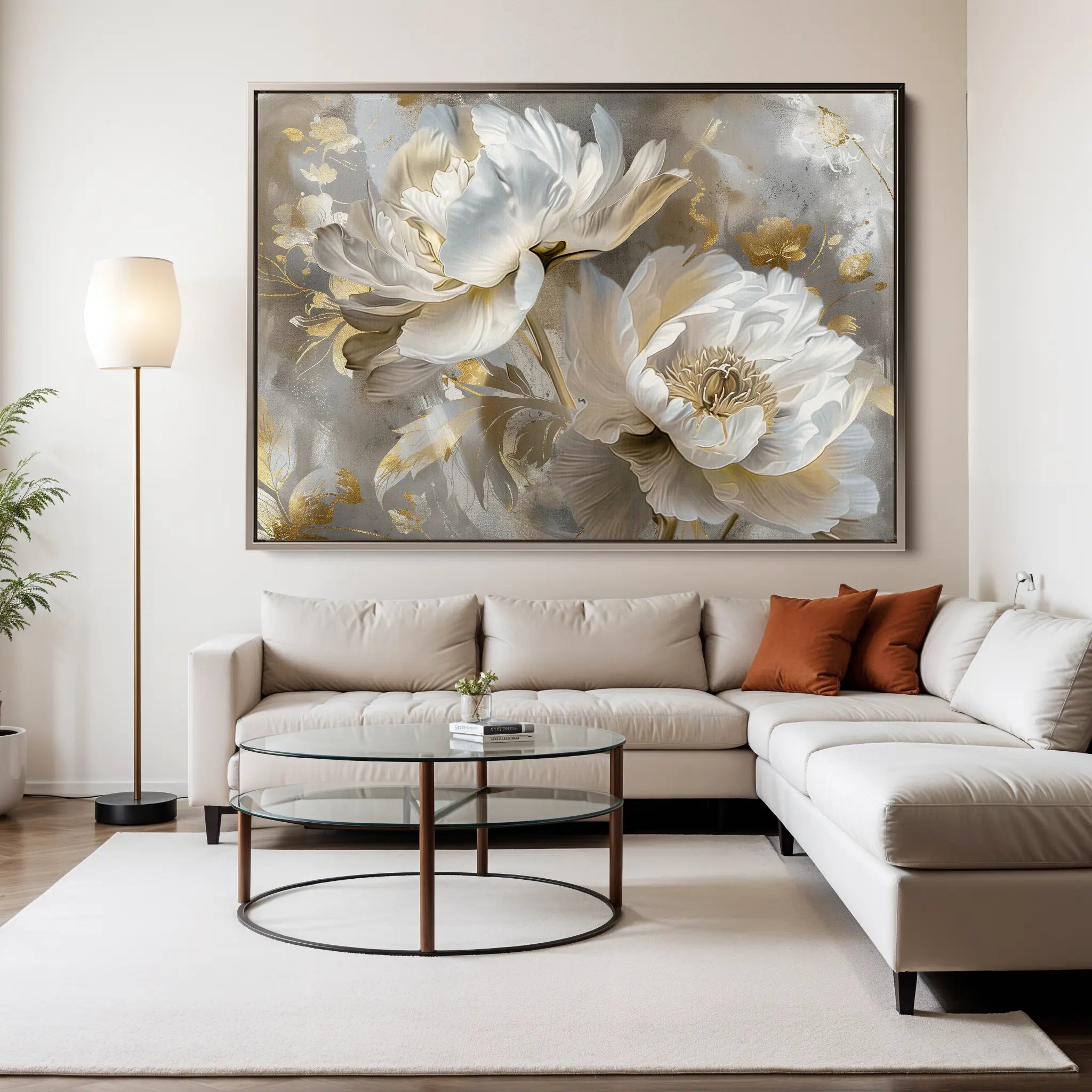 Floral Canvas Wall Art WAD593-F 90 x 60 cm / Stretched on hidden frame