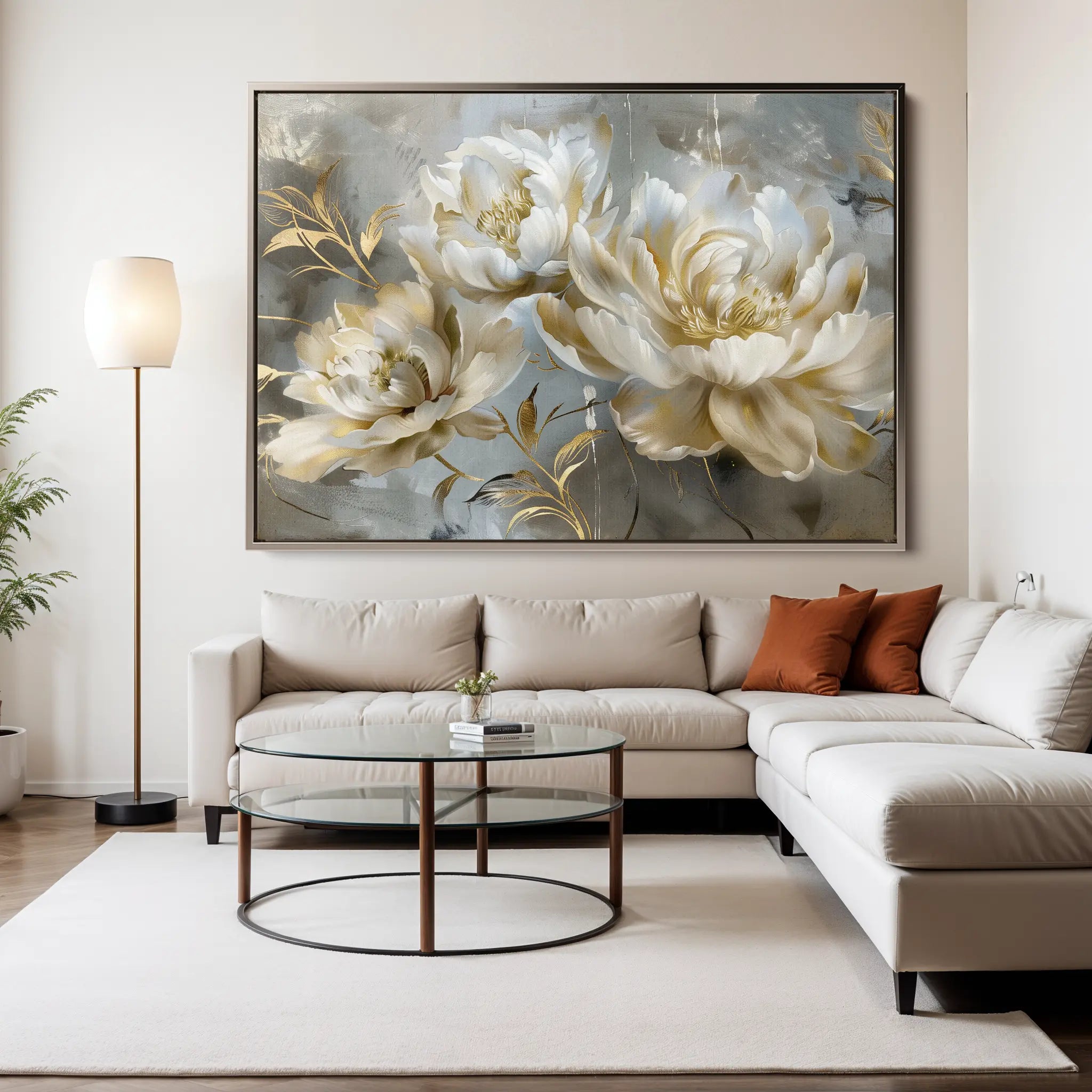 Floral Canvas Wall Art WAD594-F 90 x 60 cm / Stretched on hidden frame