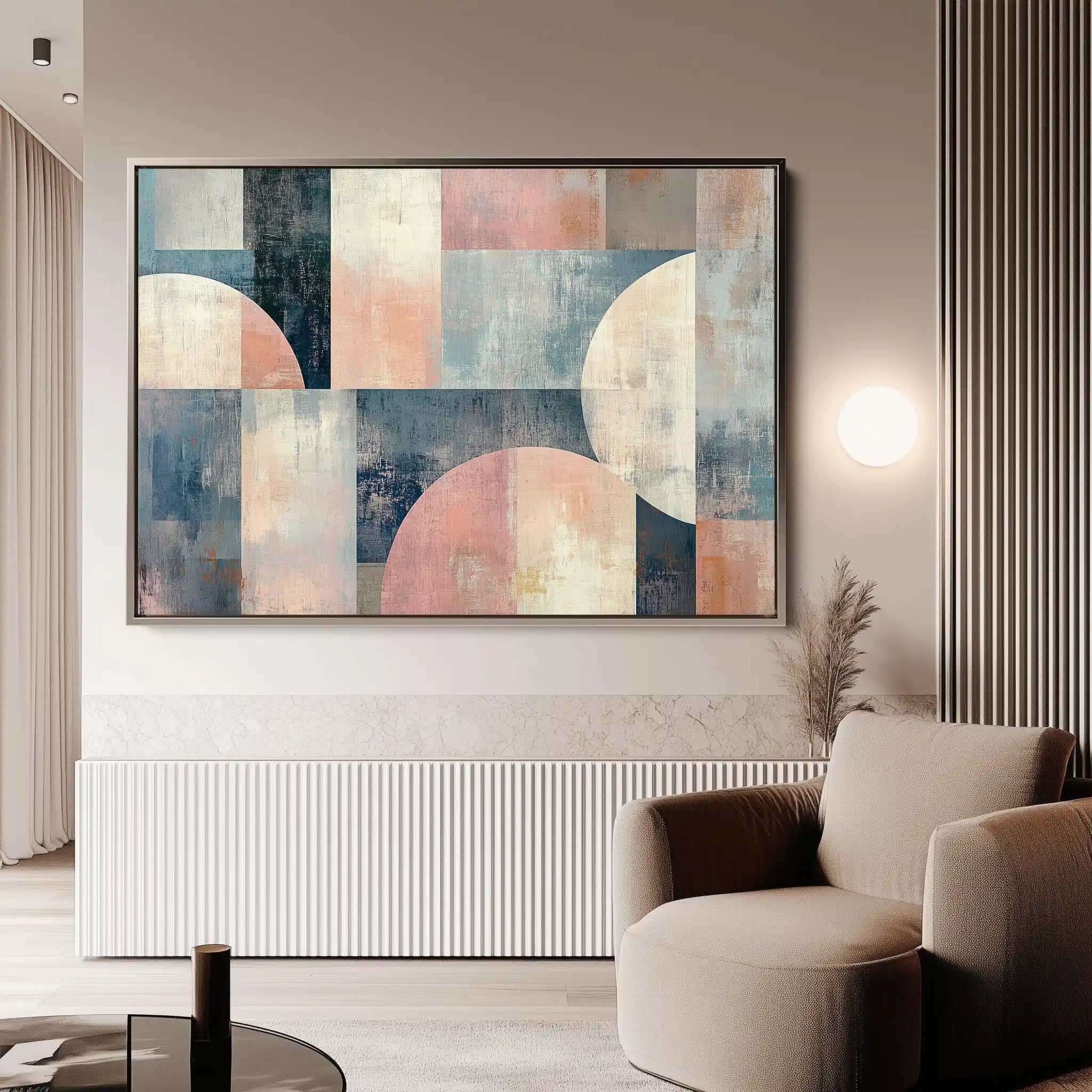 Abstract Canvas Wall Art WAD595-A 90 x 60 cm / Stretched on hidden frame