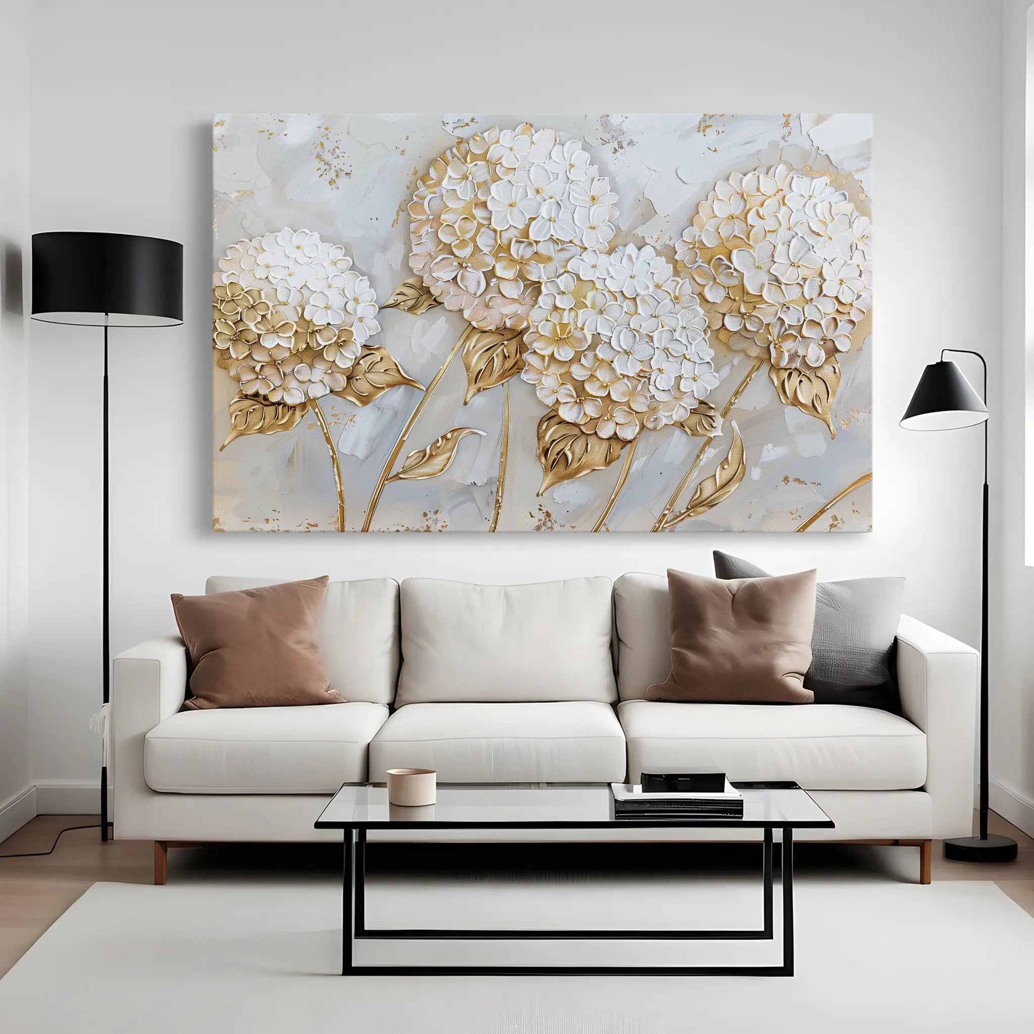 Floral Canvas Wall Art WAD596-F 90 x 60 cm / Stretched on hidden frame