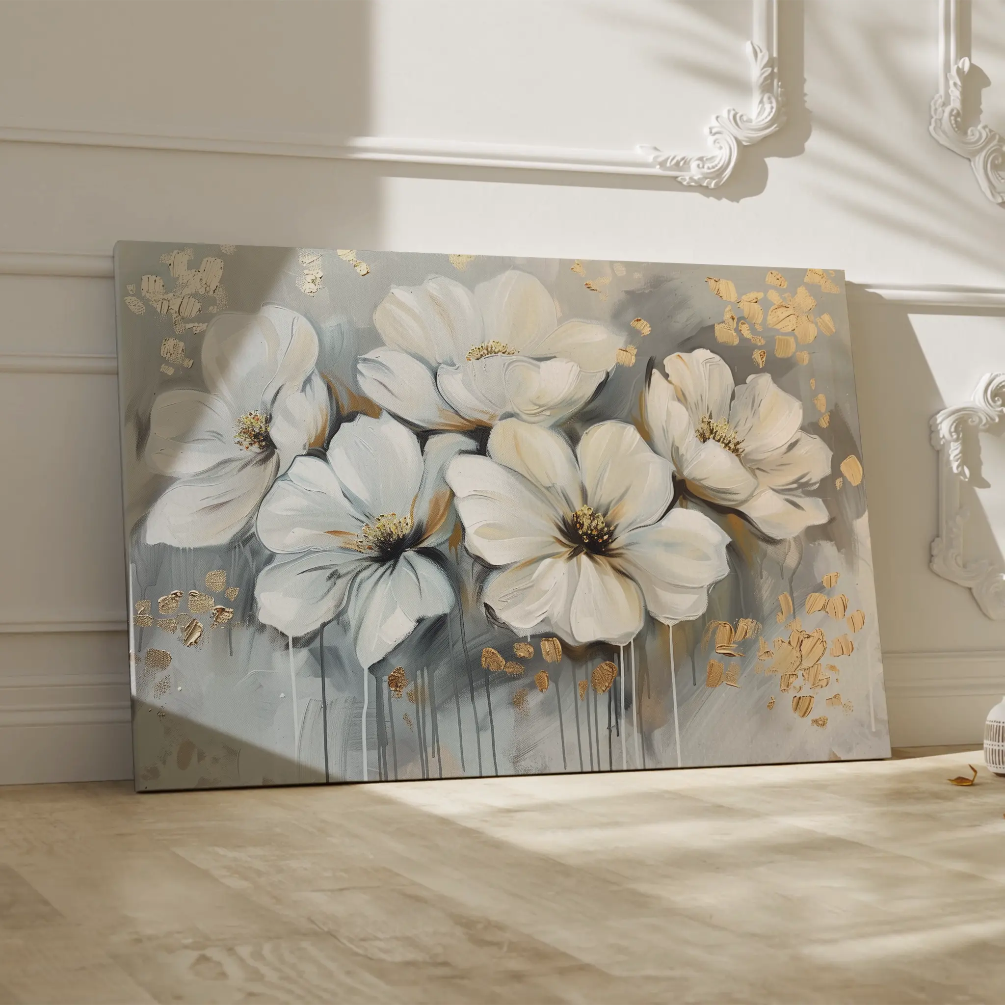 Floral Canvas Wall Art WAD597-F 90 x 60 cm / Stretched on hidden frame