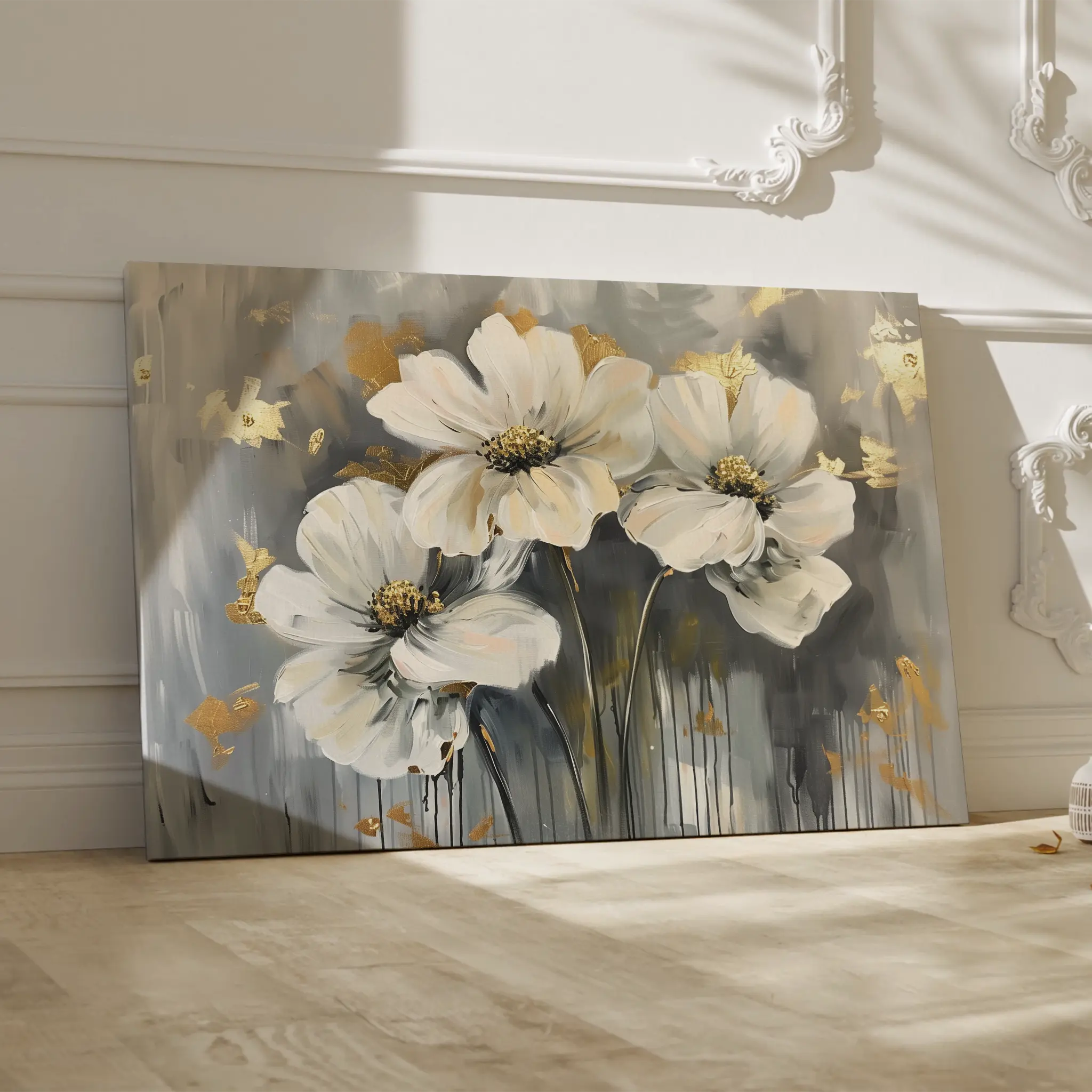 Floral Canvas Wall Art WAD598-F 90 x 60 cm / Stretched on hidden frame