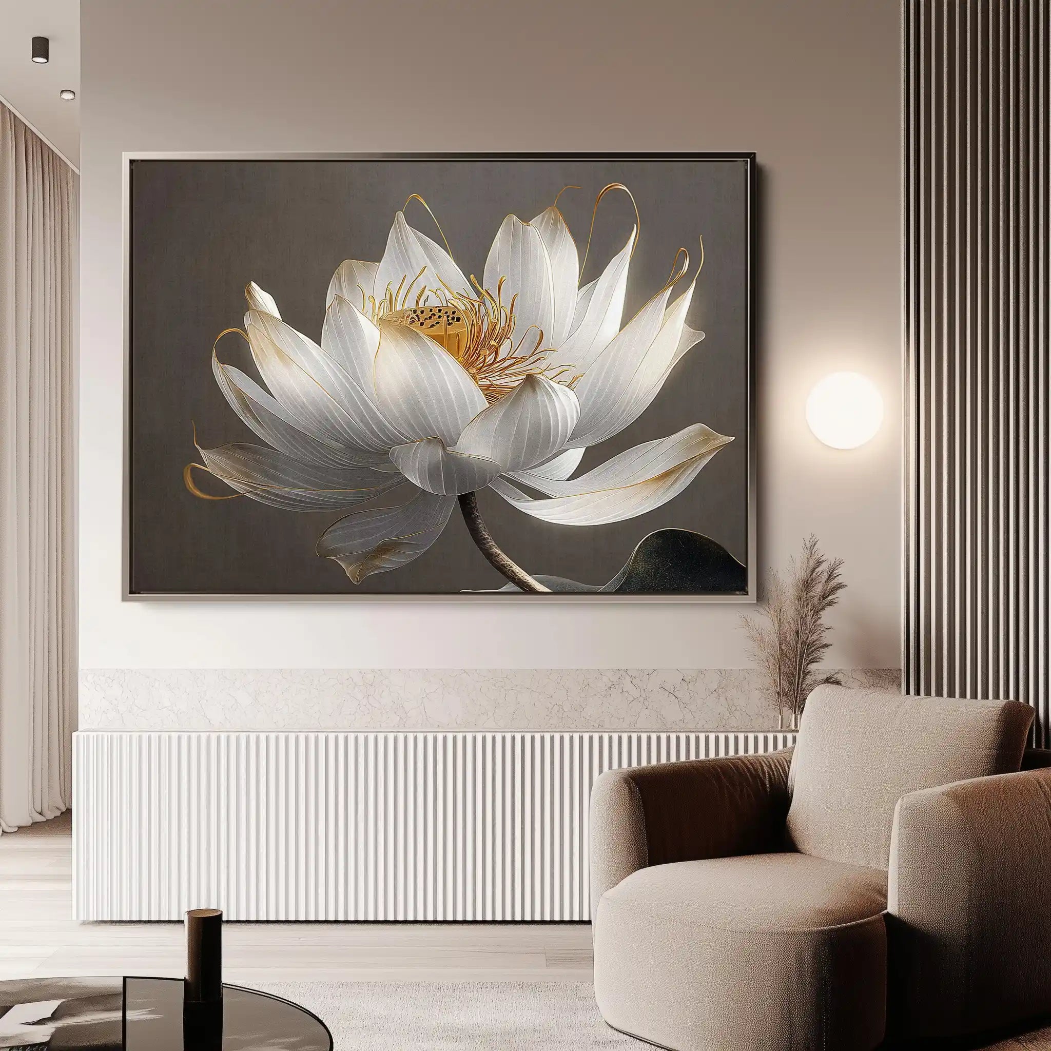 Floral Canvas Wall Art WAD599-F 90 x 60 cm / Stretched on hidden frame