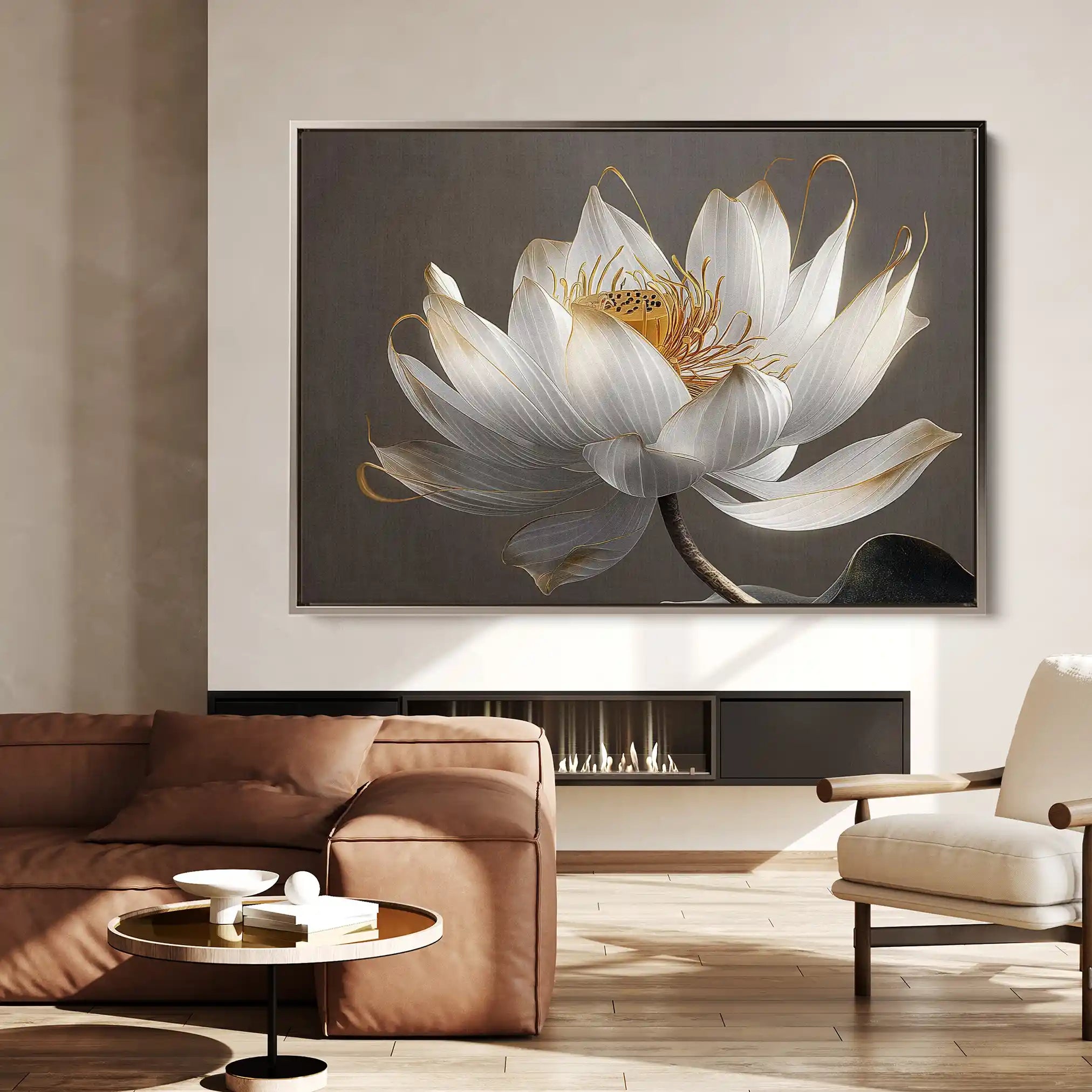 Floral Canvas Wall Art WAD599-F 90 x 60 cm / Stretched on hidden frame