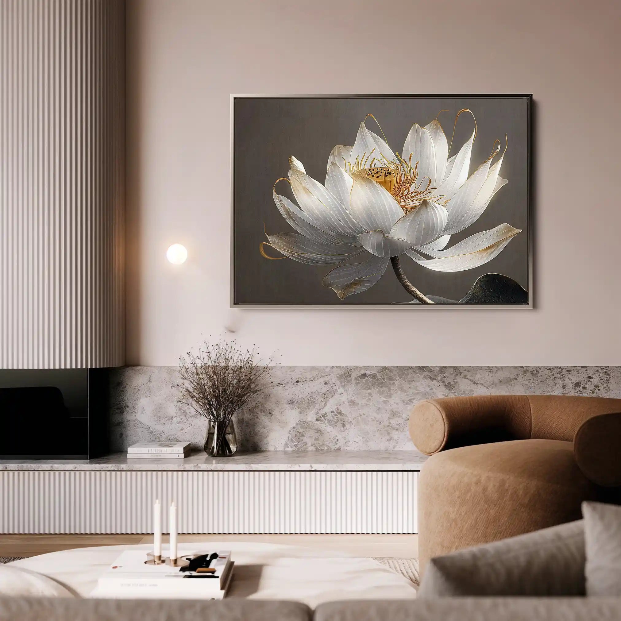 Floral Canvas Wall Art WAD599-F 90 x 60 cm / Stretched on hidden frame