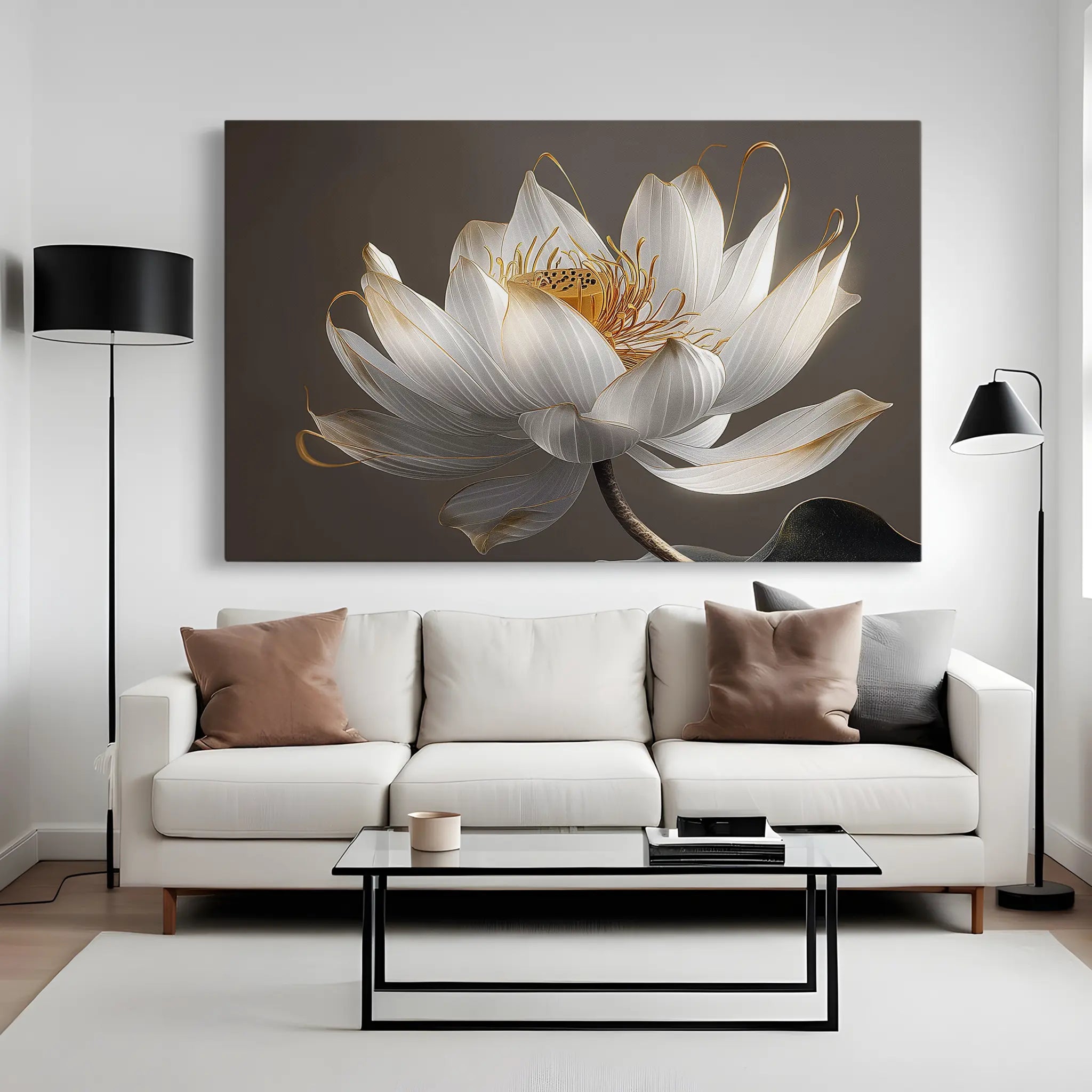 Floral Canvas Wall Art WAD599-F 90 x 60 cm / Stretched on hidden frame