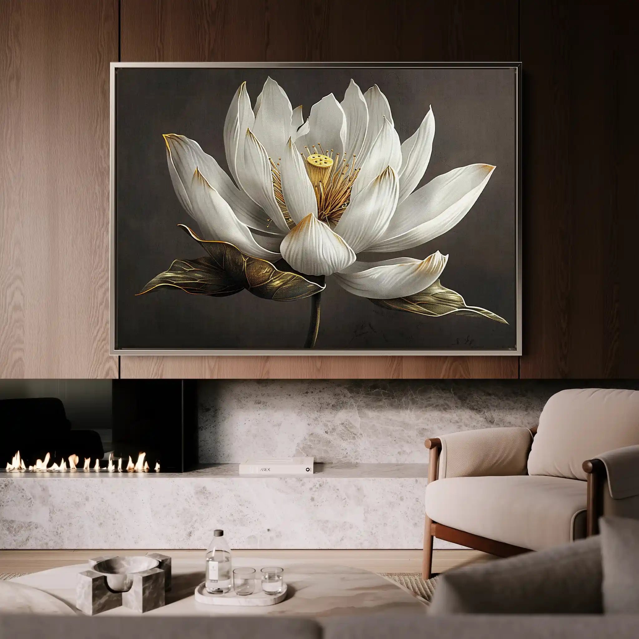 Floral Canvas Wall Art WAD600-F 90 x 60 cm / Stretched on hidden frame