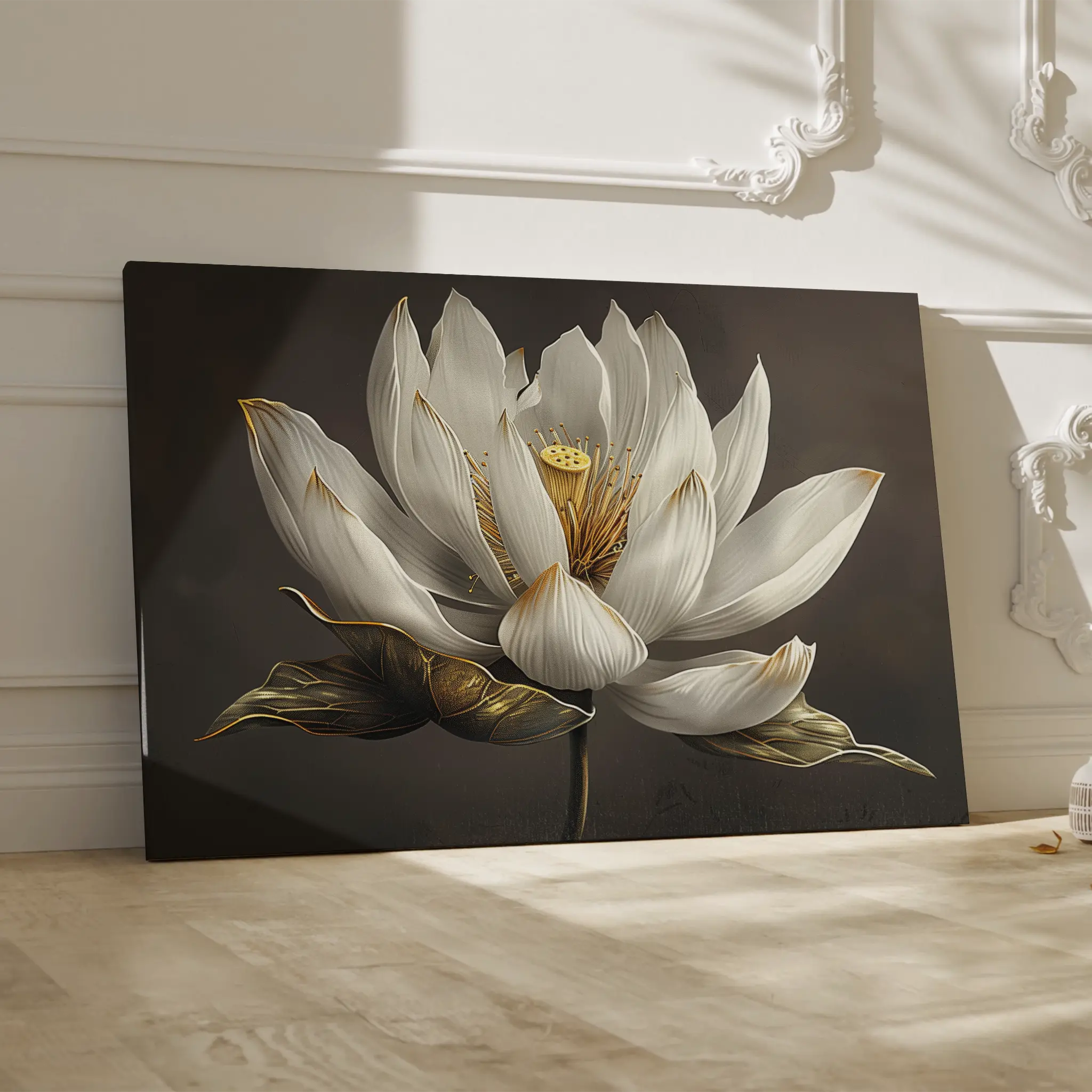 Floral Canvas Wall Art WAD600-F 90 x 60 cm / Stretched on hidden frame