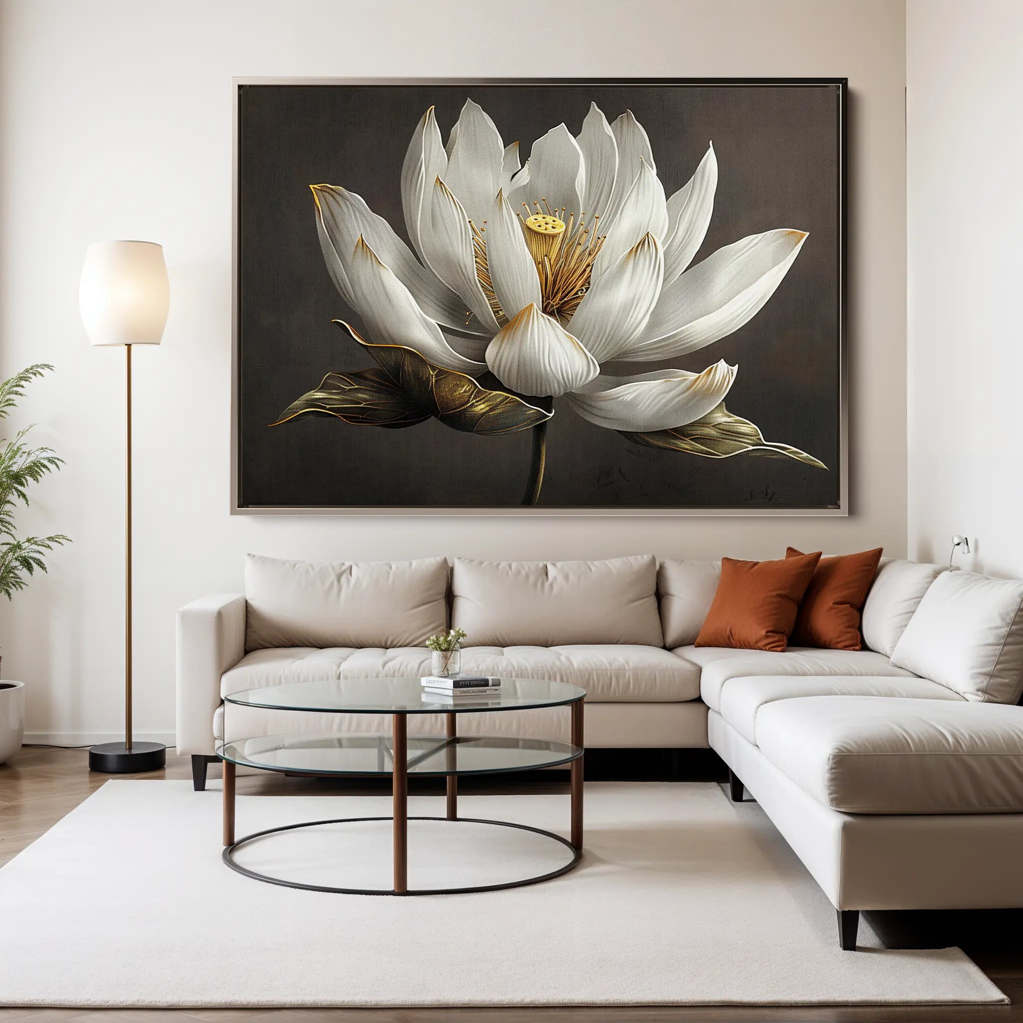 Floral Canvas Wall Art WAD600-F 90 x 60 cm / Stretched on hidden frame