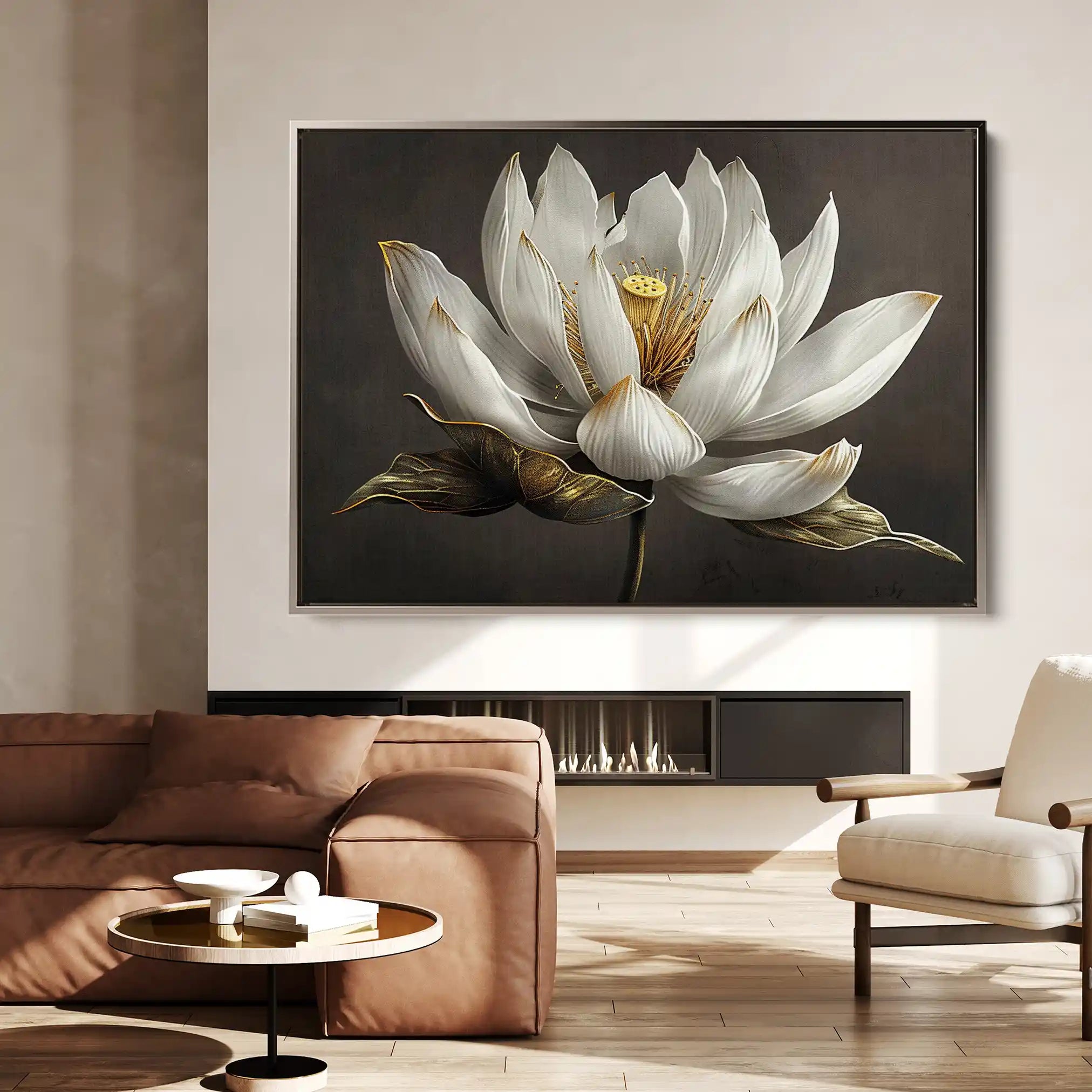 Floral Canvas Wall Art WAD600-F 90 x 60 cm / Stretched on hidden frame