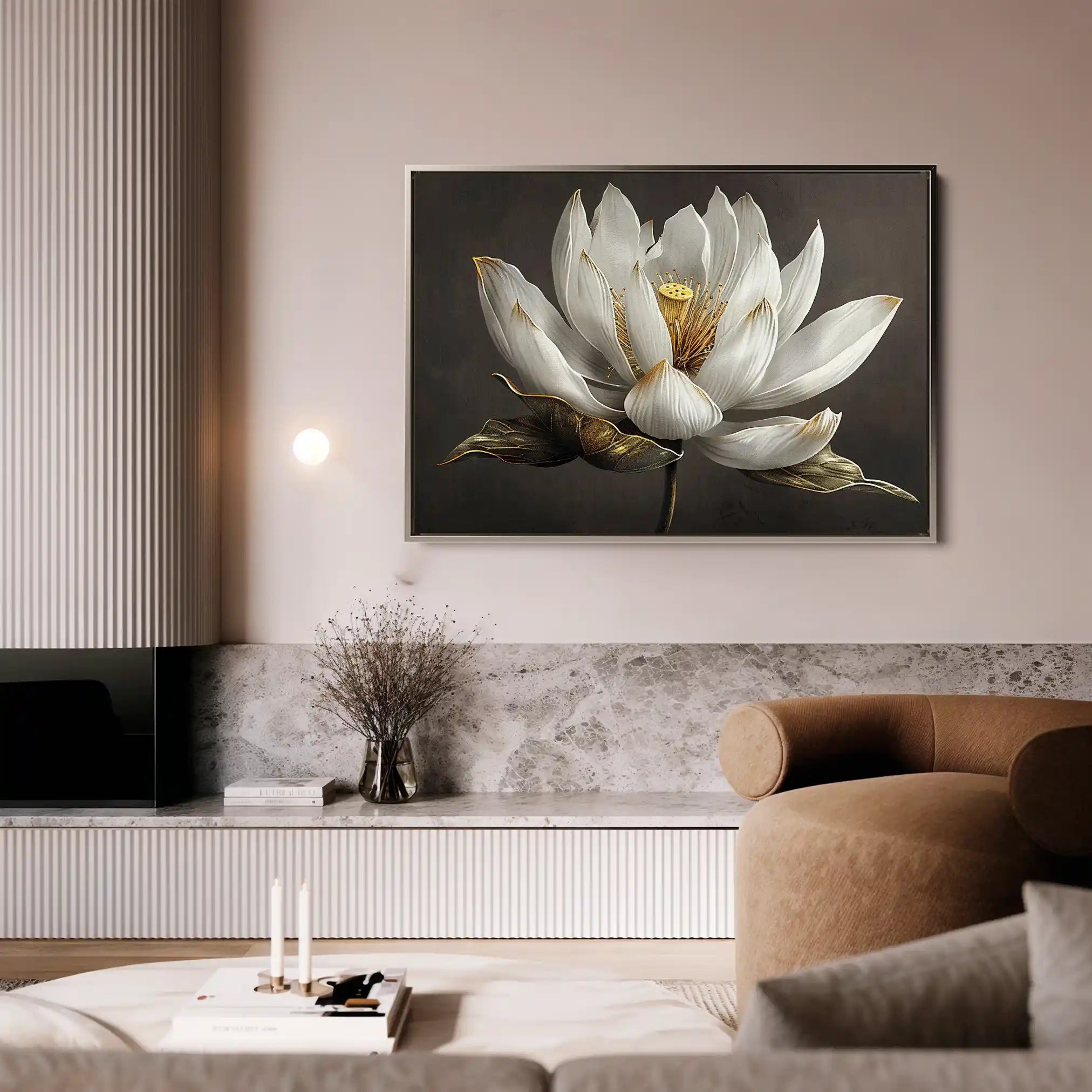 Floral Canvas Wall Art WAD600-F 90 x 60 cm / Stretched on hidden frame