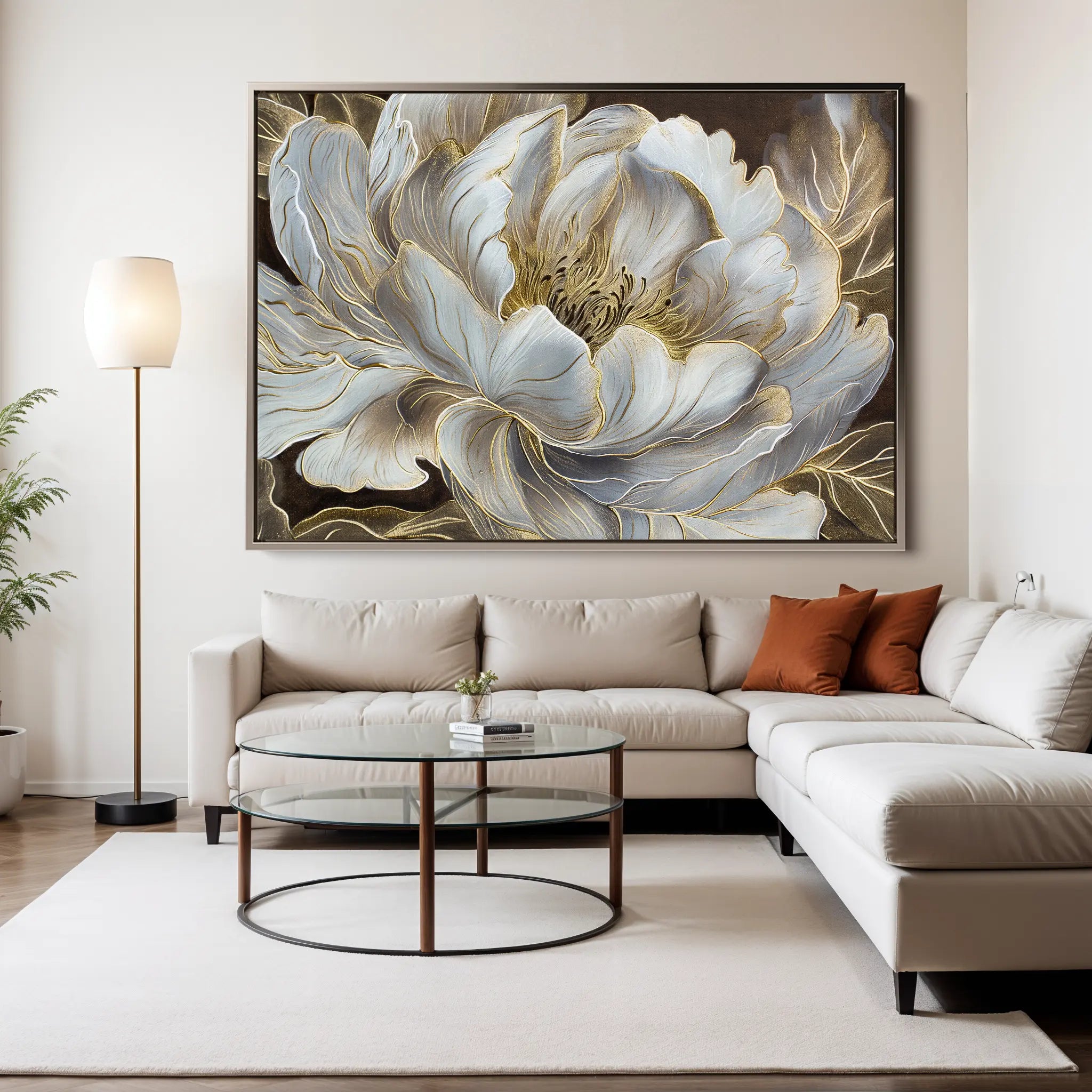 Floral Canvas Wall Art WAD601-F 90 x 60 cm / Stretched on hidden frame