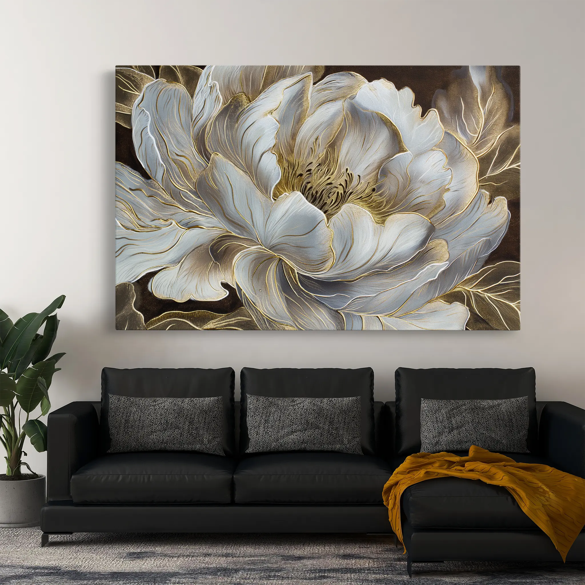 Floral Canvas Wall Art WAD601-F 90 x 60 cm / Stretched on hidden frame