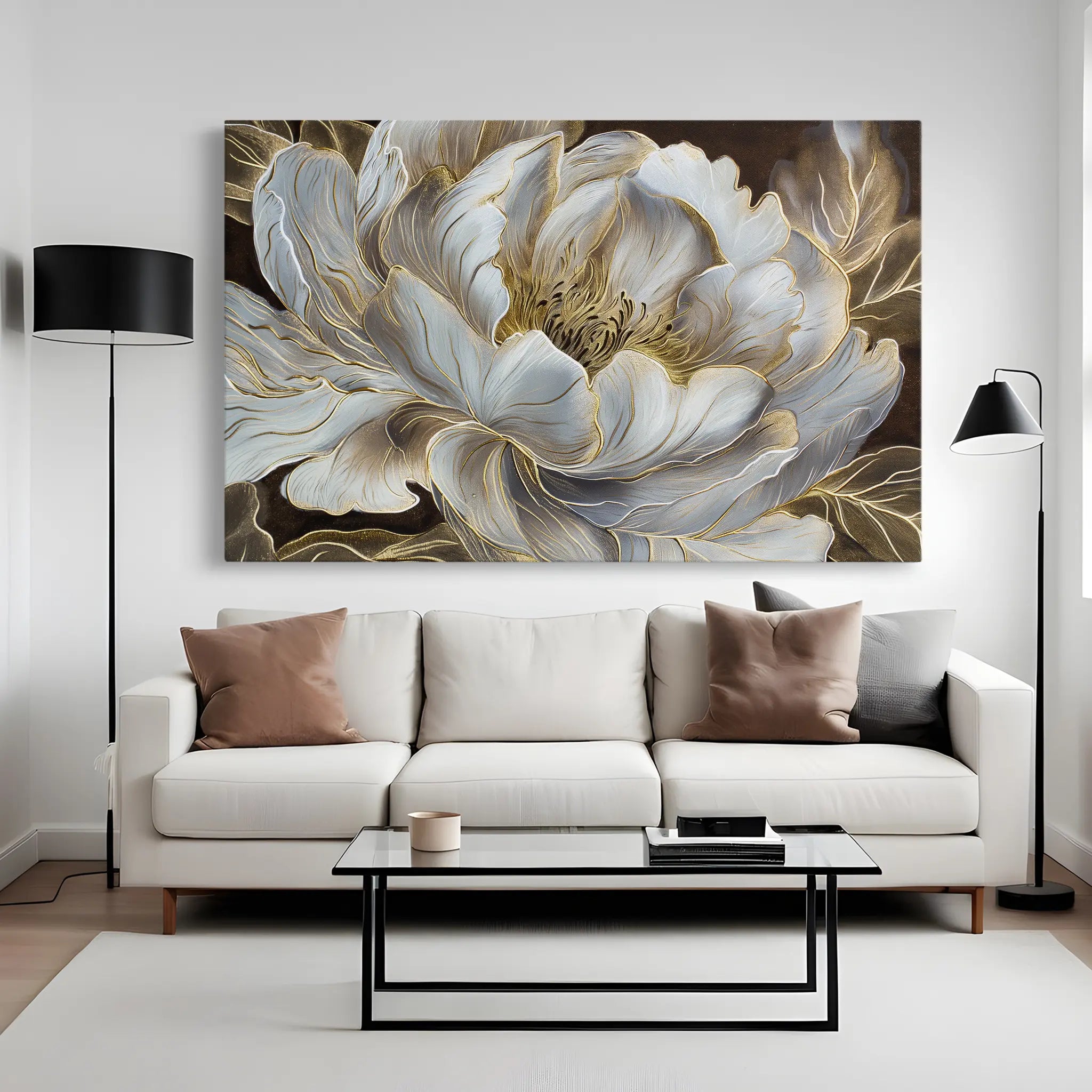 Floral Canvas Wall Art WAD601-F 90 x 60 cm / Stretched on hidden frame