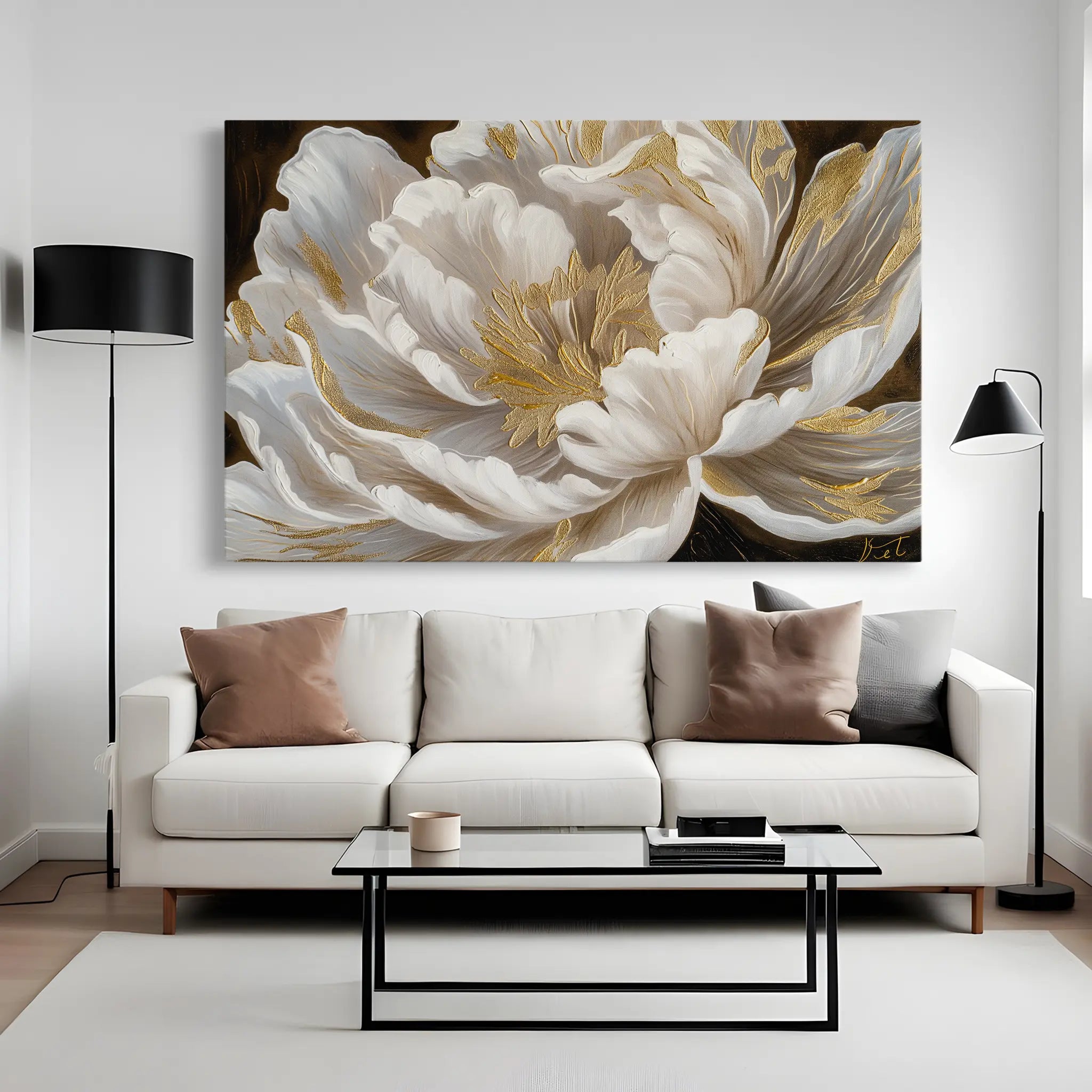 Floral Canvas Wall Art WAD602-F 90 x 60 cm / Stretched on hidden frame