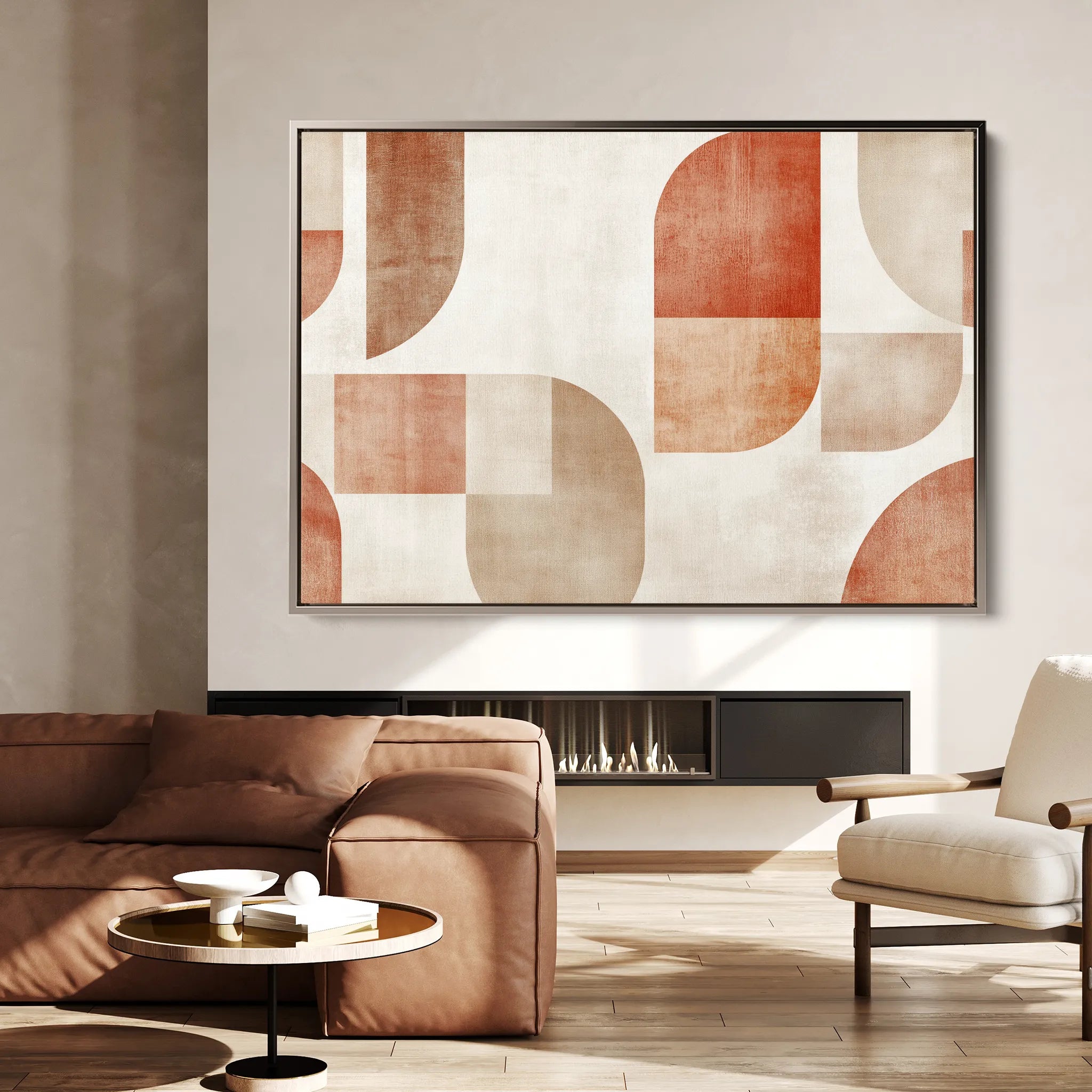 Abstract Canvas Wall Art WAD603-A 90 x 60 cm / Stretched on hidden frame