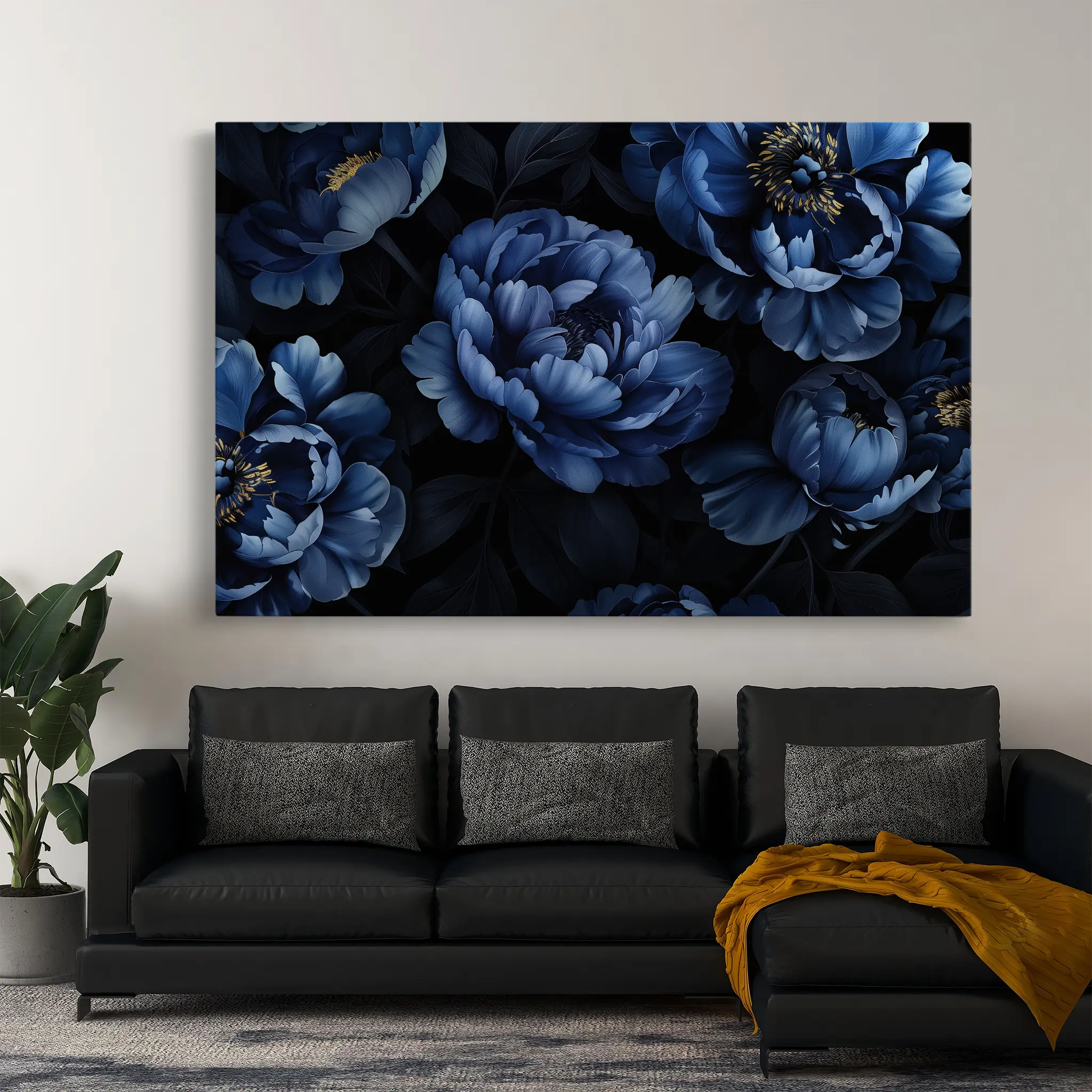 Floral Canvas Wall Art WAD603-F 90 x 60 cm / Stretched on hidden frame