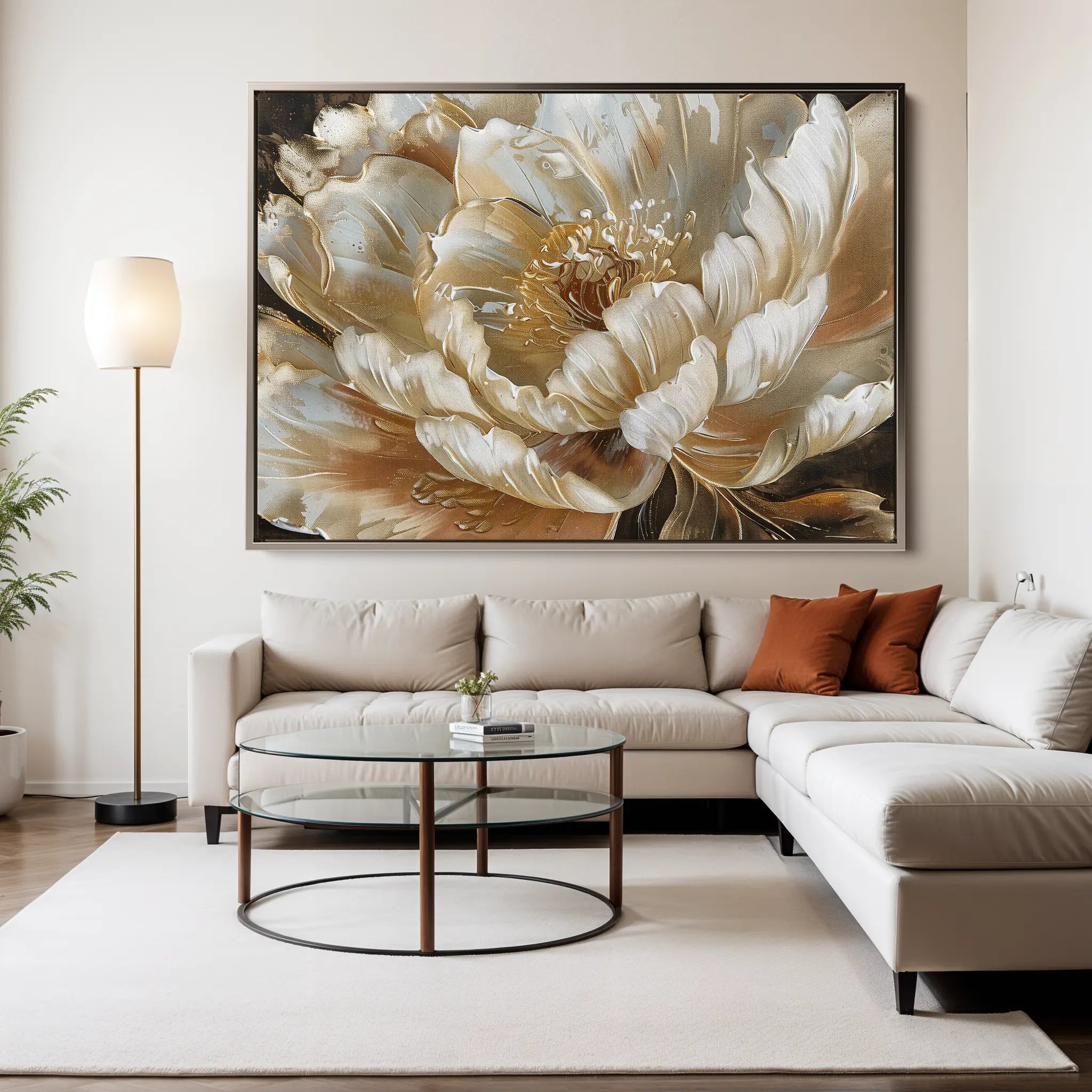 Floral Canvas Wall Art WAD604-F 90 x 60 cm / Stretched on hidden frame