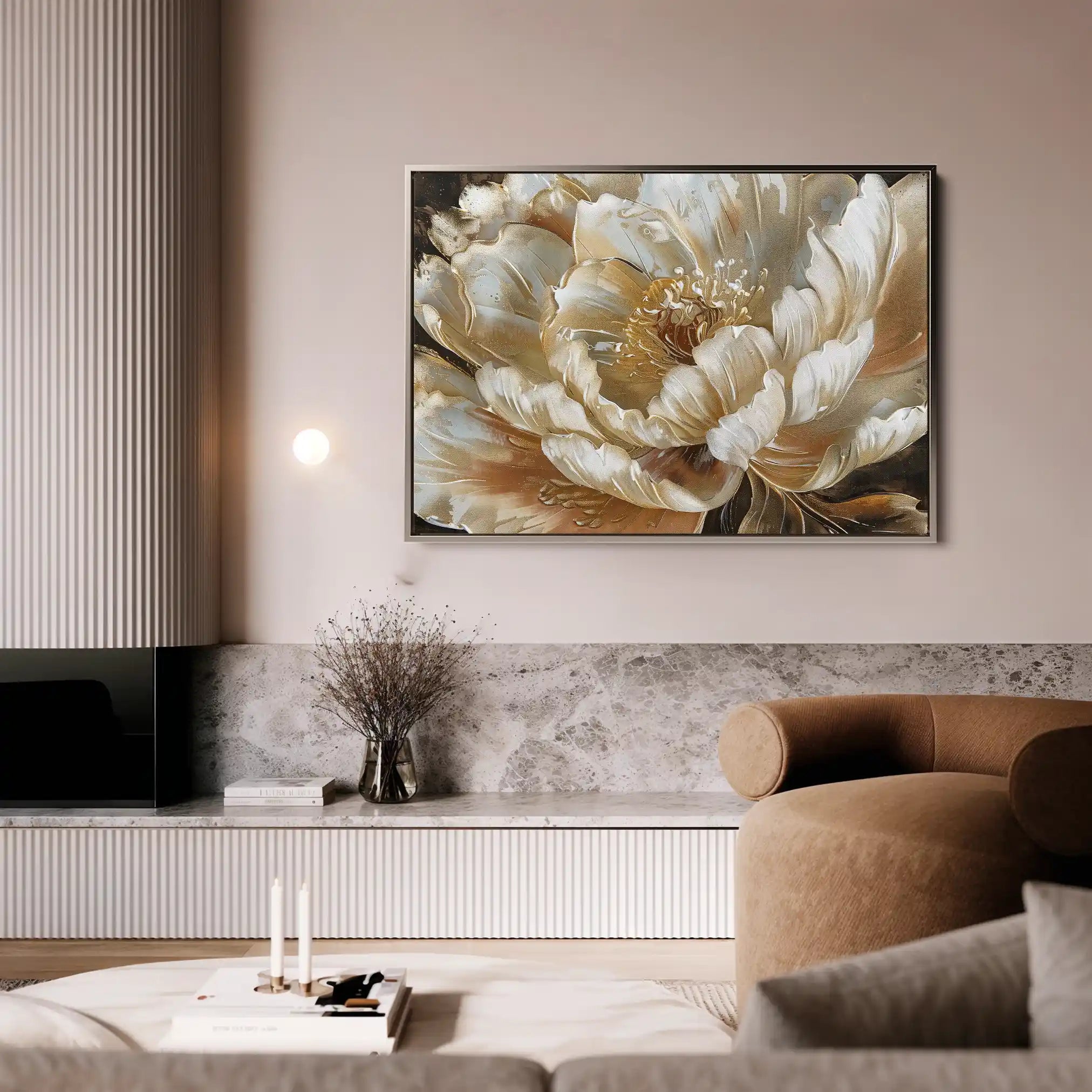 Floral Canvas Wall Art WAD604-F 90 x 60 cm / Stretched on hidden frame