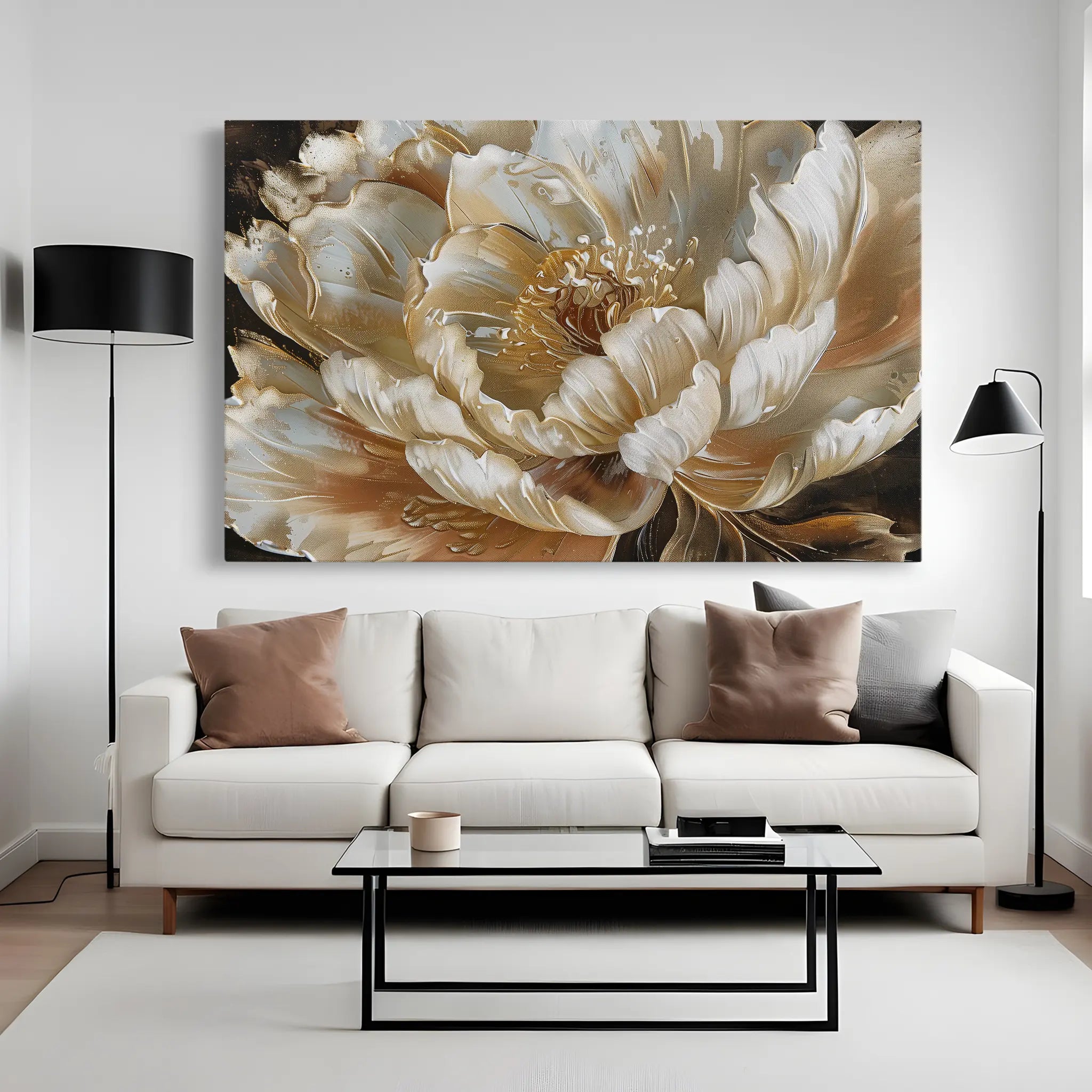 Floral Canvas Wall Art WAD604-F 90 x 60 cm / Stretched on hidden frame