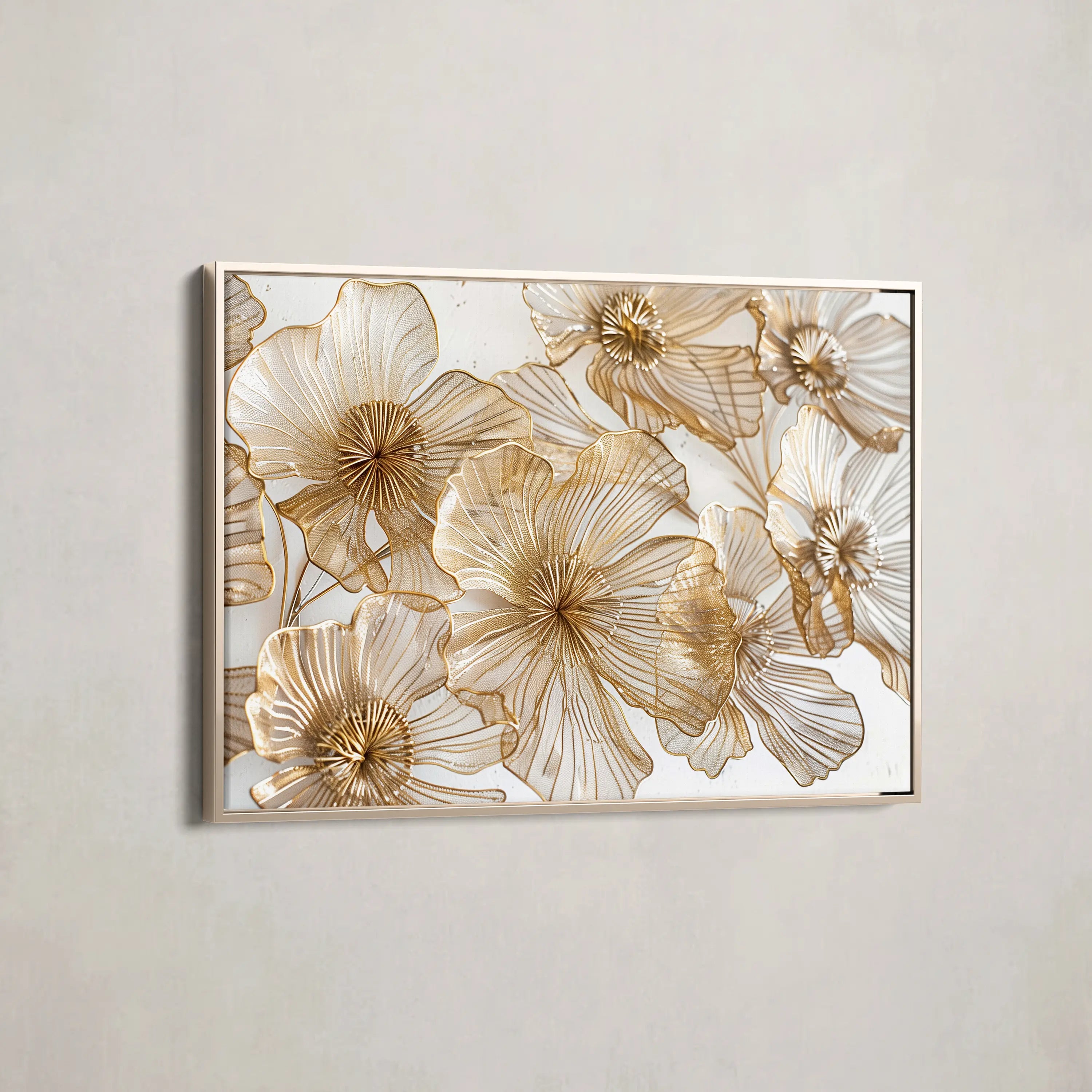 Floral Canvas Wall Art WAD608-F 90 x 60 cm / Stretched on hidden frame