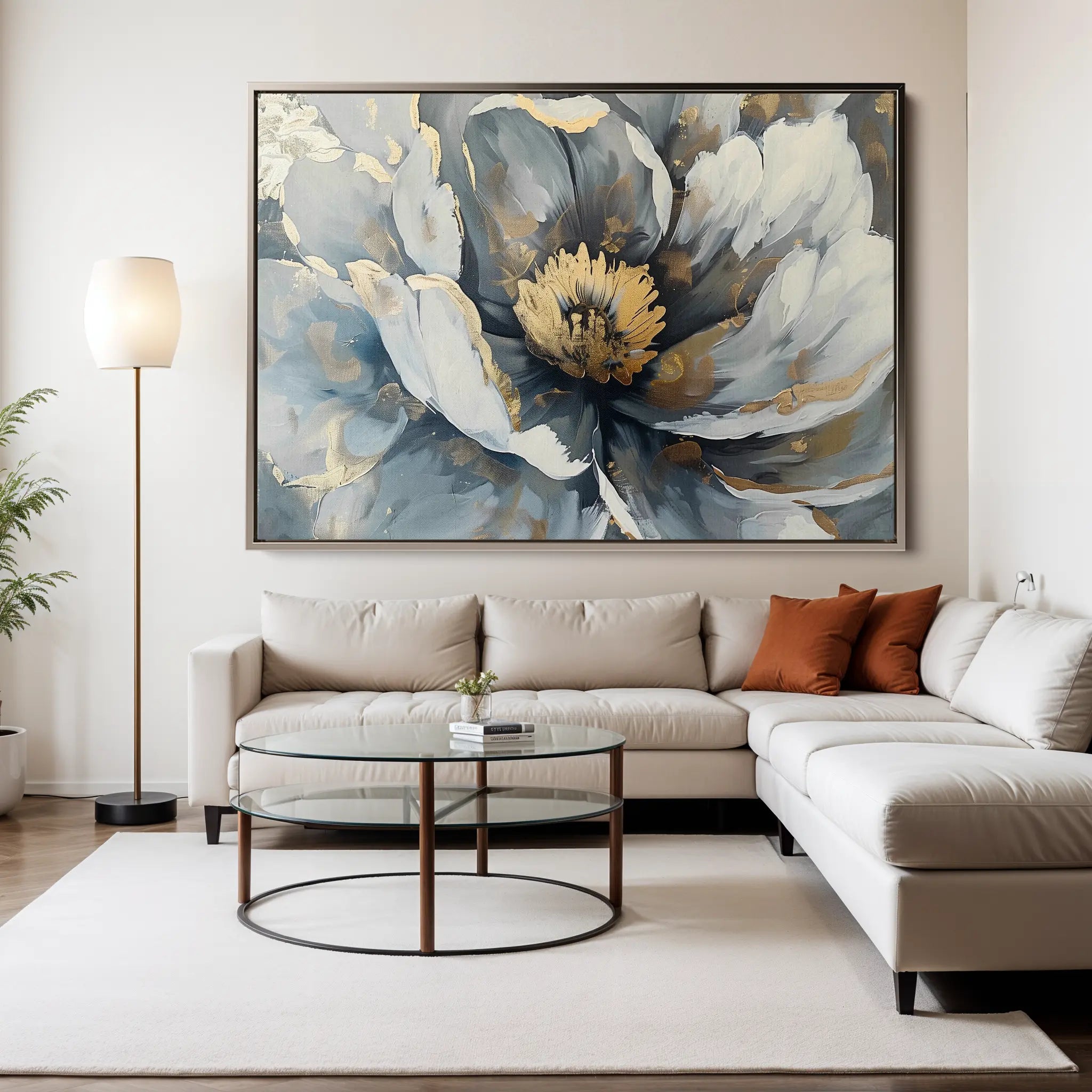 Floral Canvas Wall Art WAD610-F 90 x 60 cm / Stretched on hidden frame