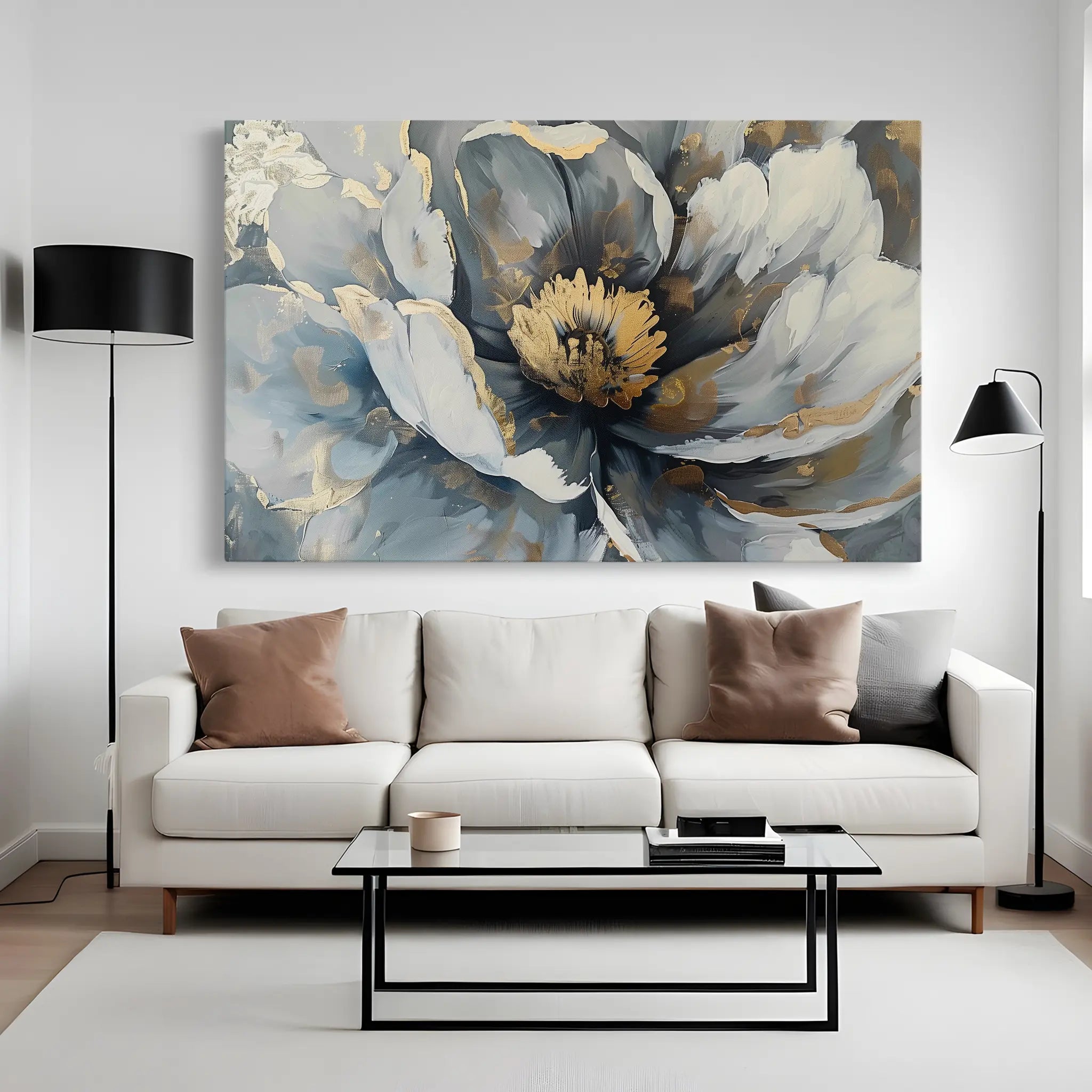 Floral Canvas Wall Art WAD610-F 90 x 60 cm / Stretched on hidden frame