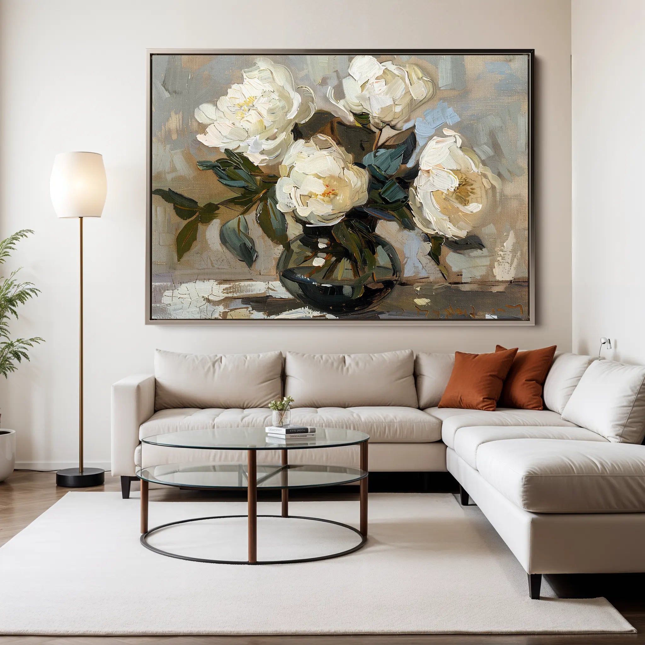 Floral Canvas Wall Art WAD612-F 90 x 60 cm / Stretched on hidden frame