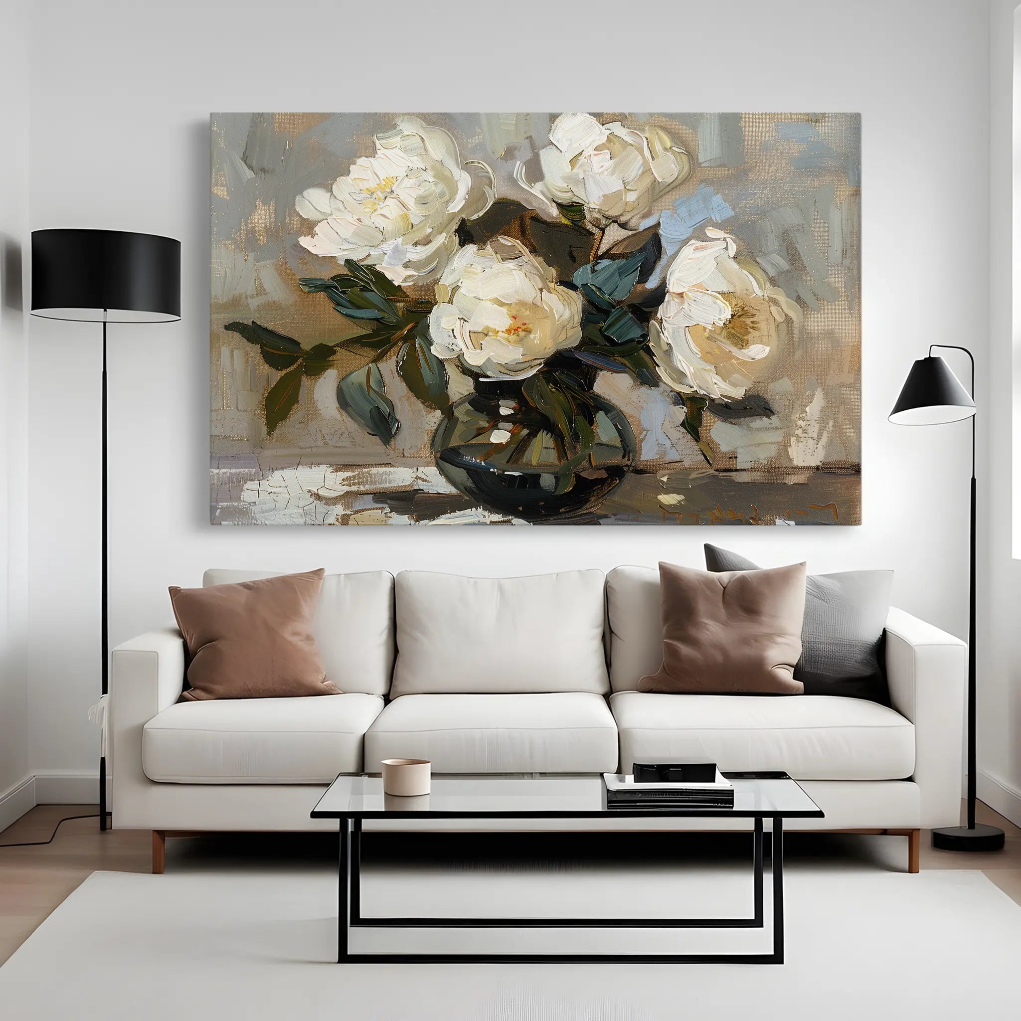 Floral Canvas Wall Art WAD612-F 90 x 60 cm / Stretched on hidden frame