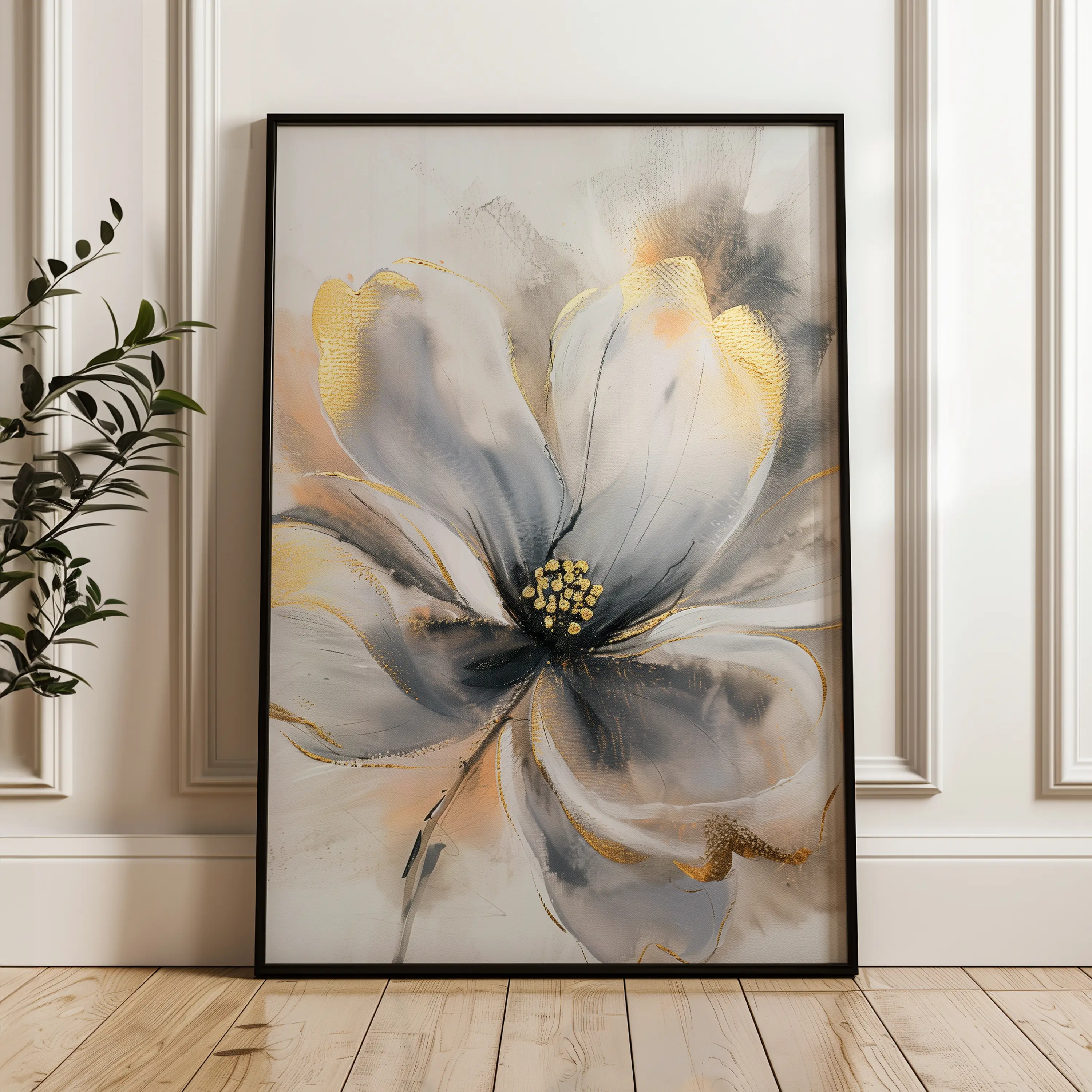 Floral Canvas Wall Art WAD613-F 90 x 60 cm / Stretched on hidden frame