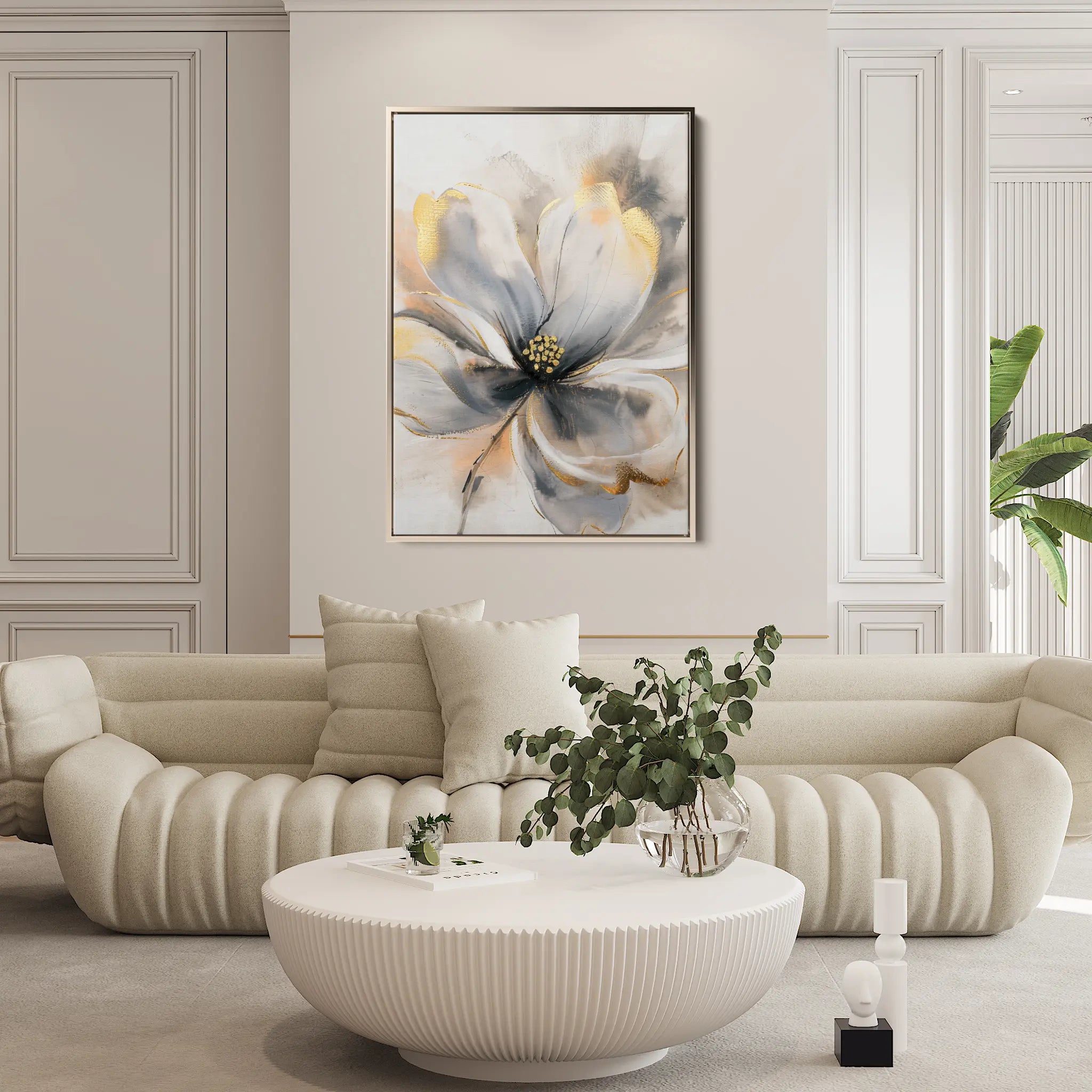 Floral Canvas Wall Art WAD613-F 90 x 60 cm / Stretched on hidden frame