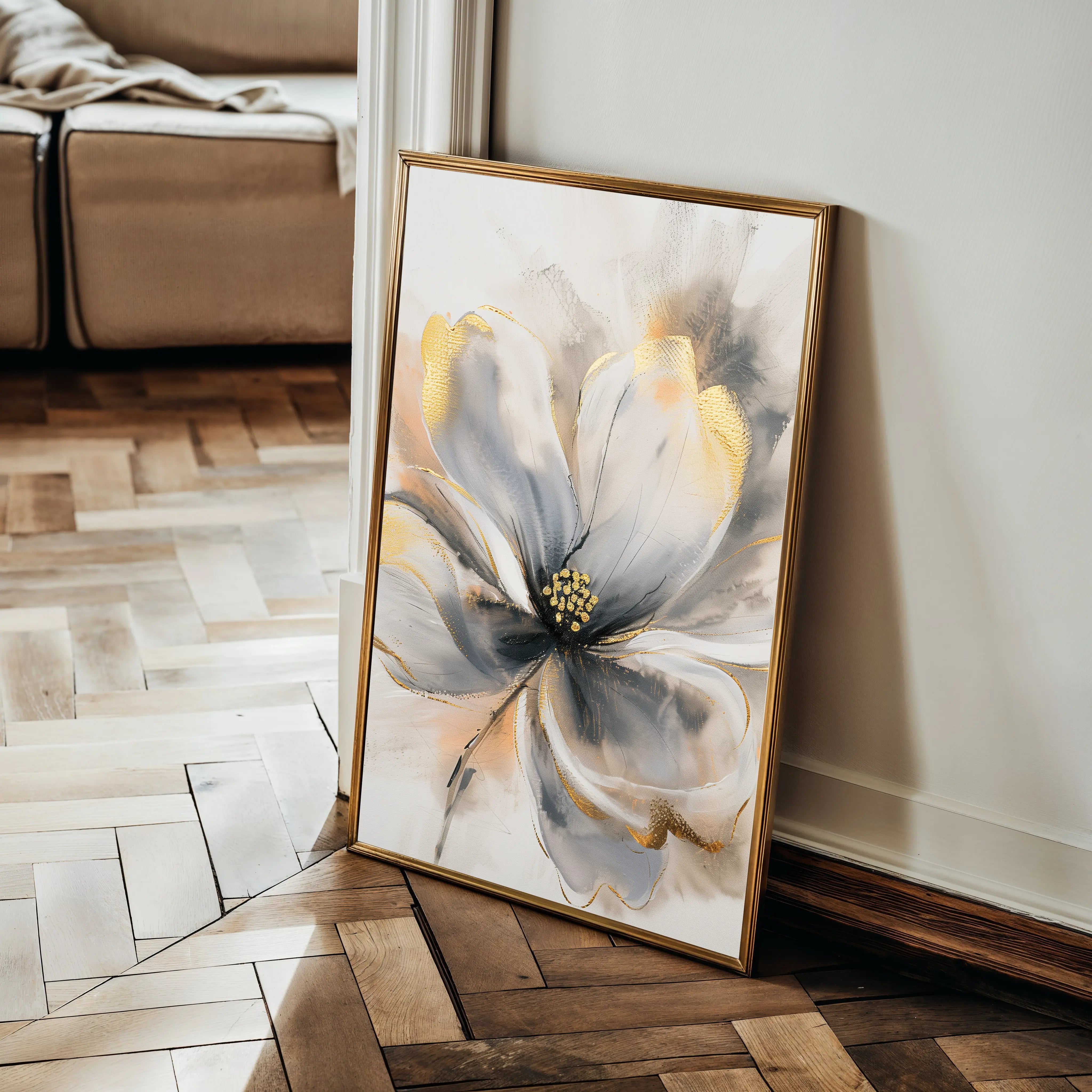 Floral Canvas Wall Art WAD613-F 90 x 60 cm / Stretched on hidden frame