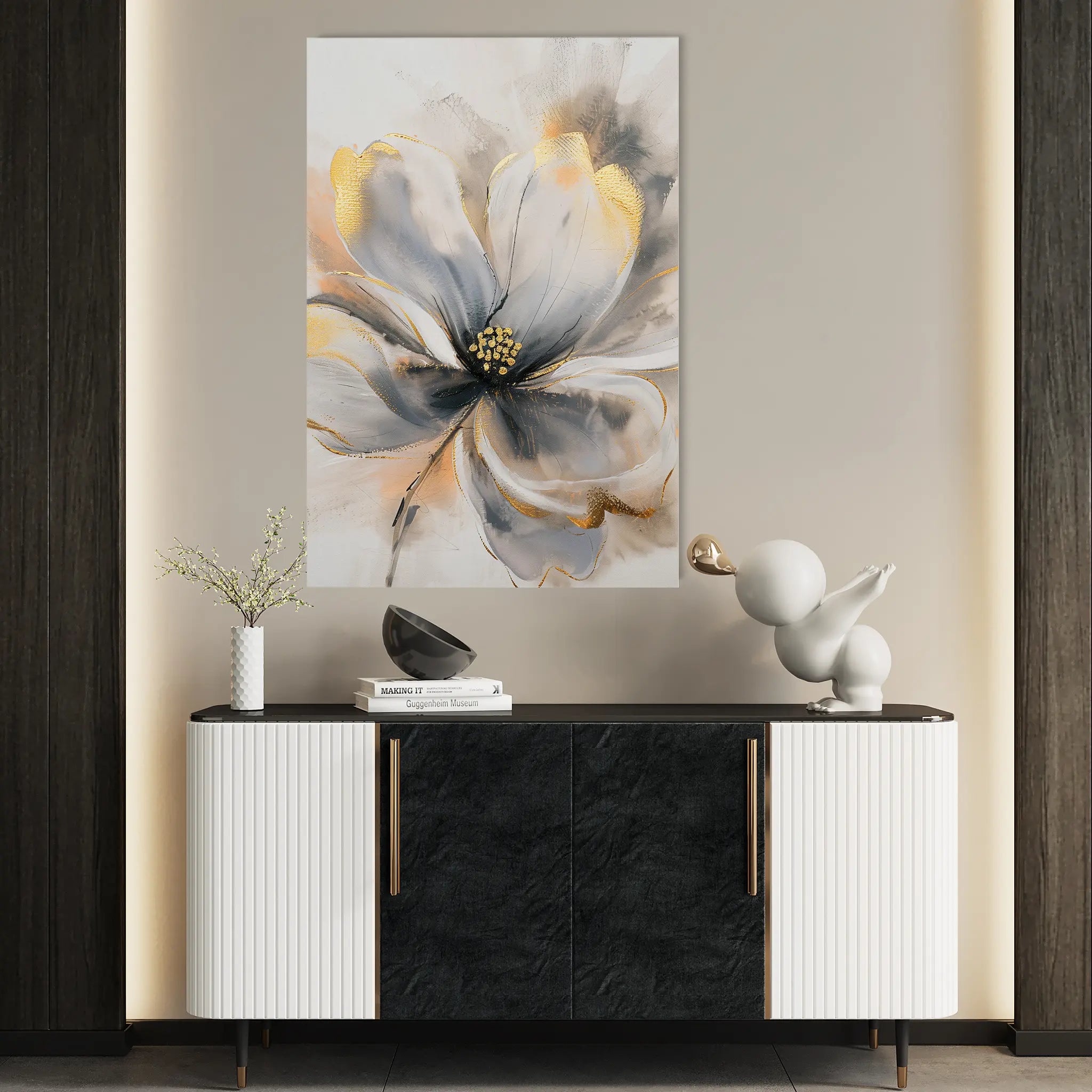 Floral Canvas Wall Art WAD613-F 90 x 60 cm / Stretched on hidden frame