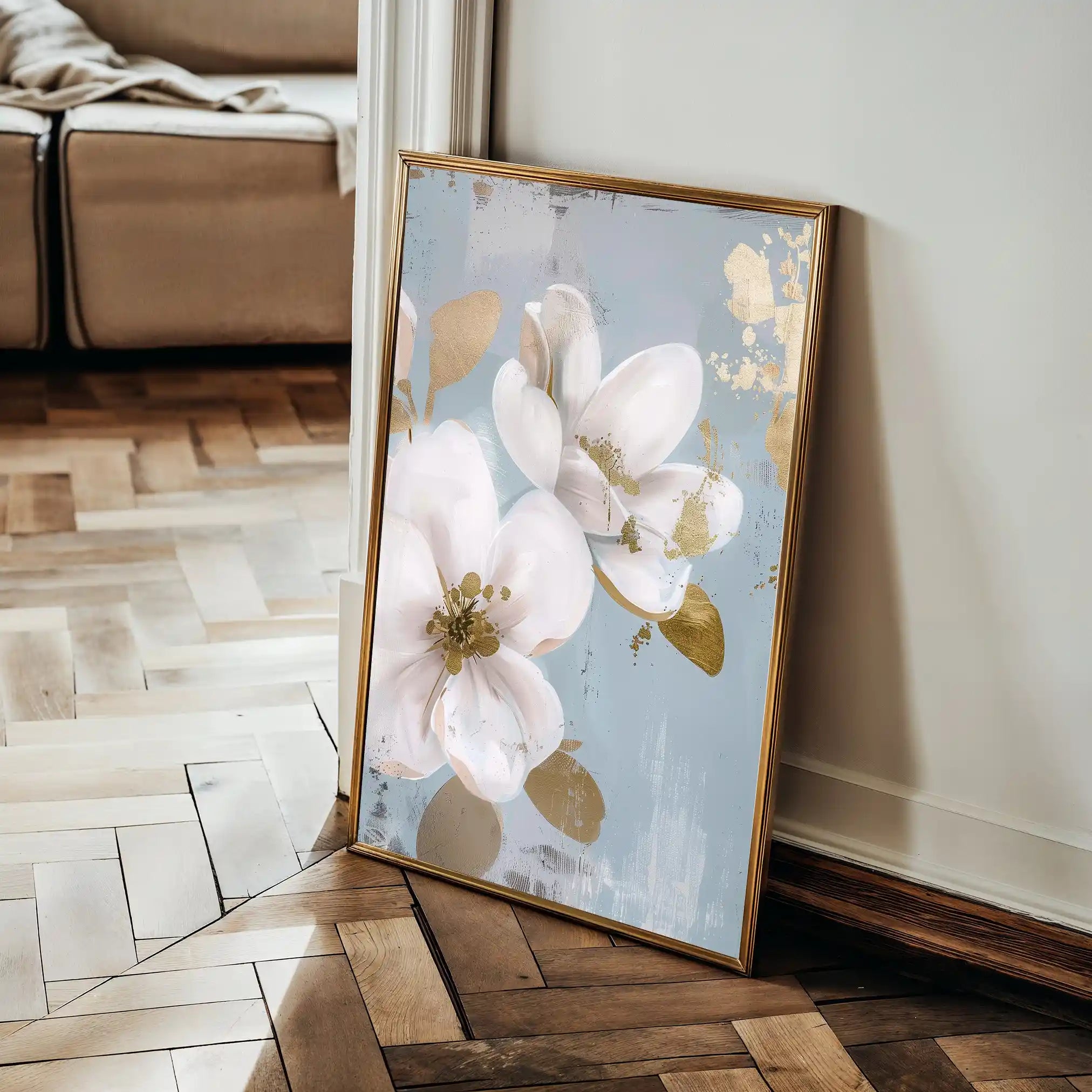 Floral Canvas Wall Art WAD614-F 90 x 60 cm / Stretched on hidden frame