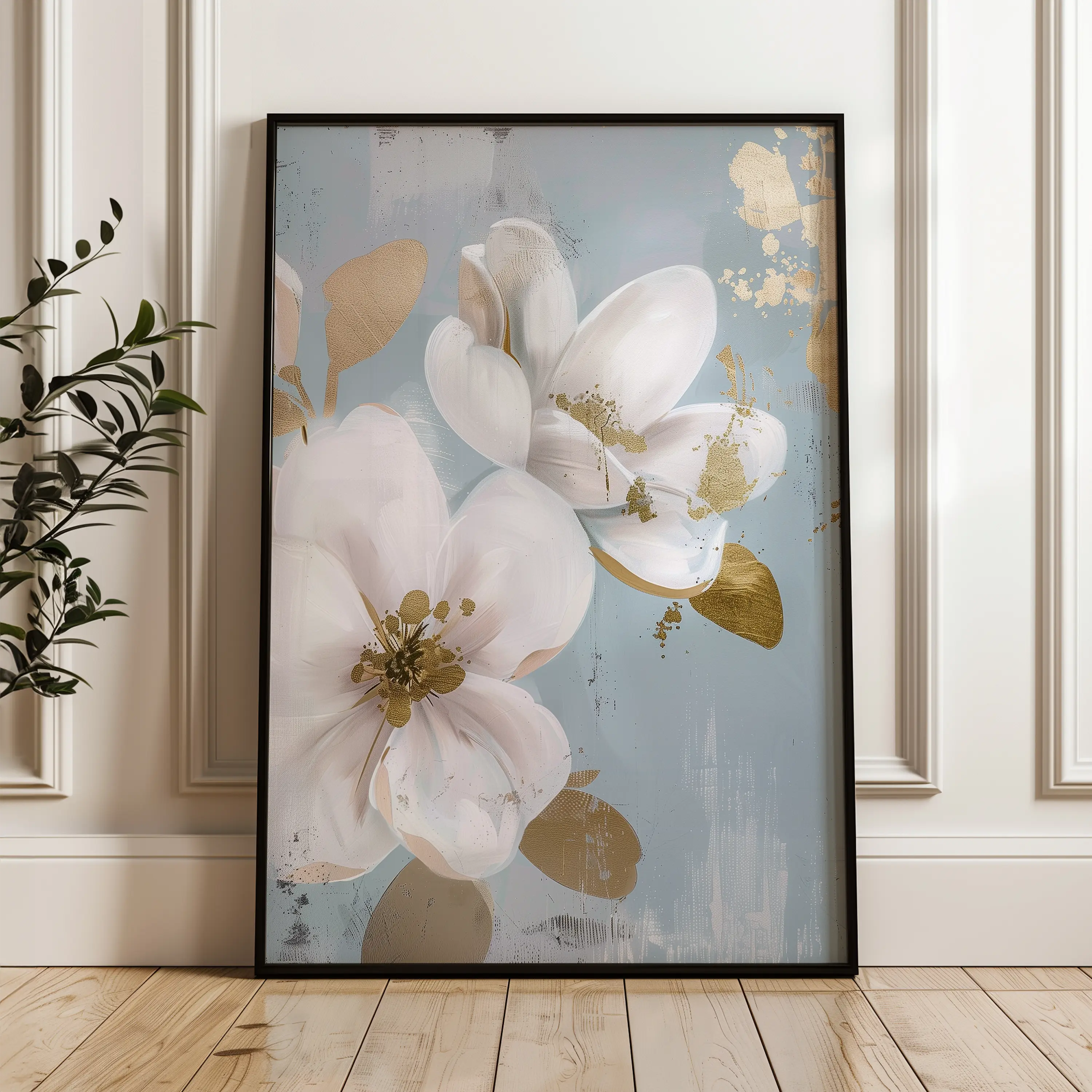 Floral Canvas Wall Art WAD614-F 90 x 60 cm / Stretched on hidden frame