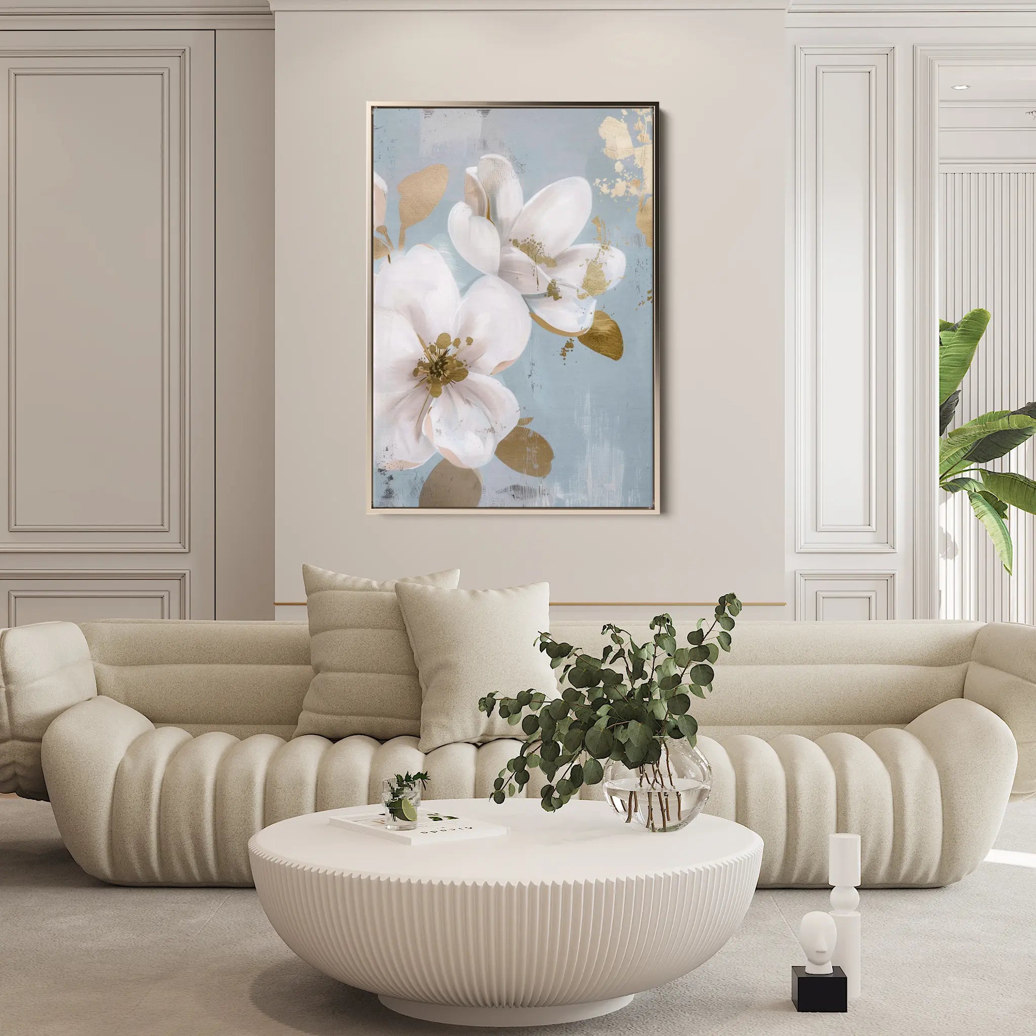 Floral Canvas Wall Art WAD614-F 90 x 60 cm / Stretched on hidden frame