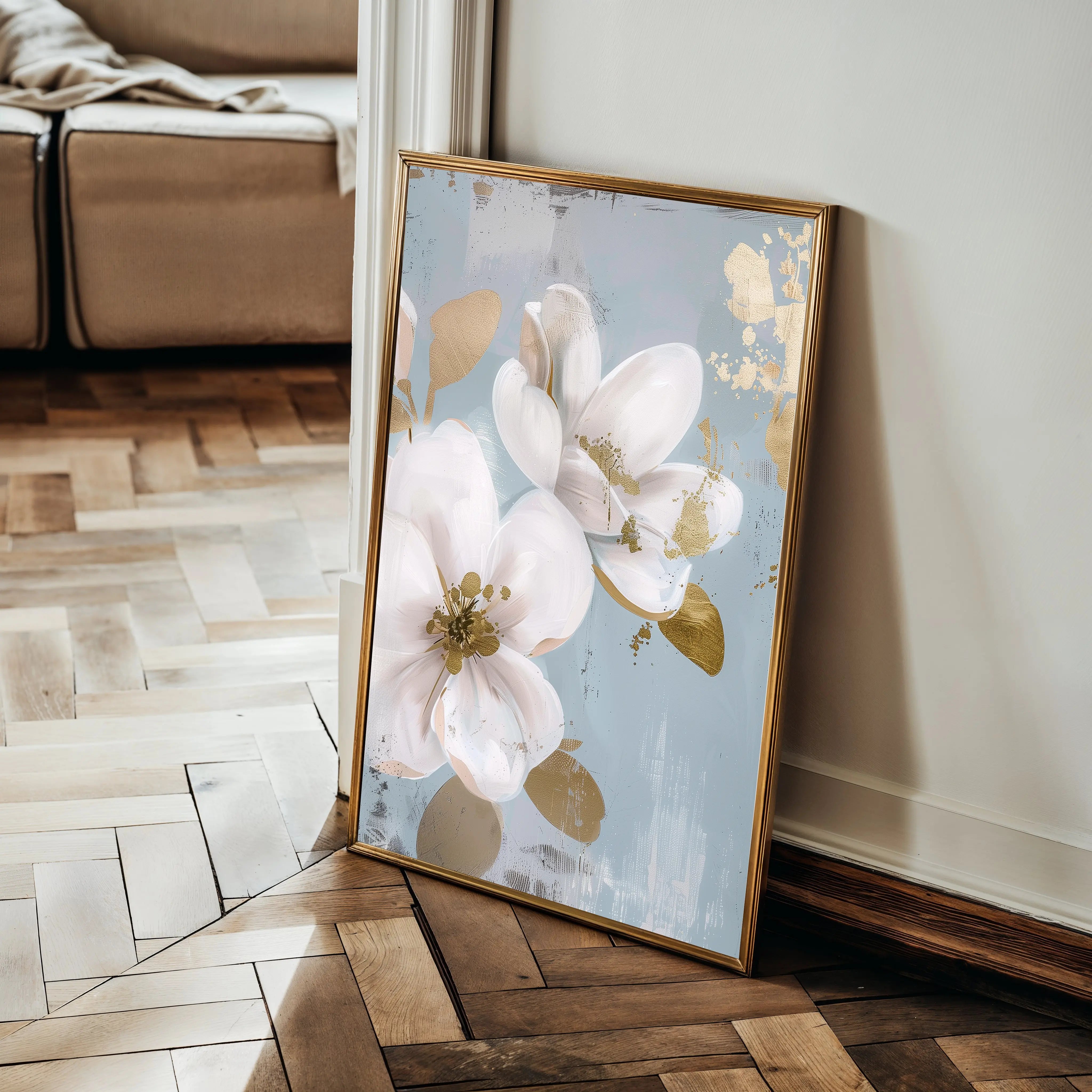 Floral Canvas Wall Art WAD614-F 90 x 60 cm / Stretched on hidden frame