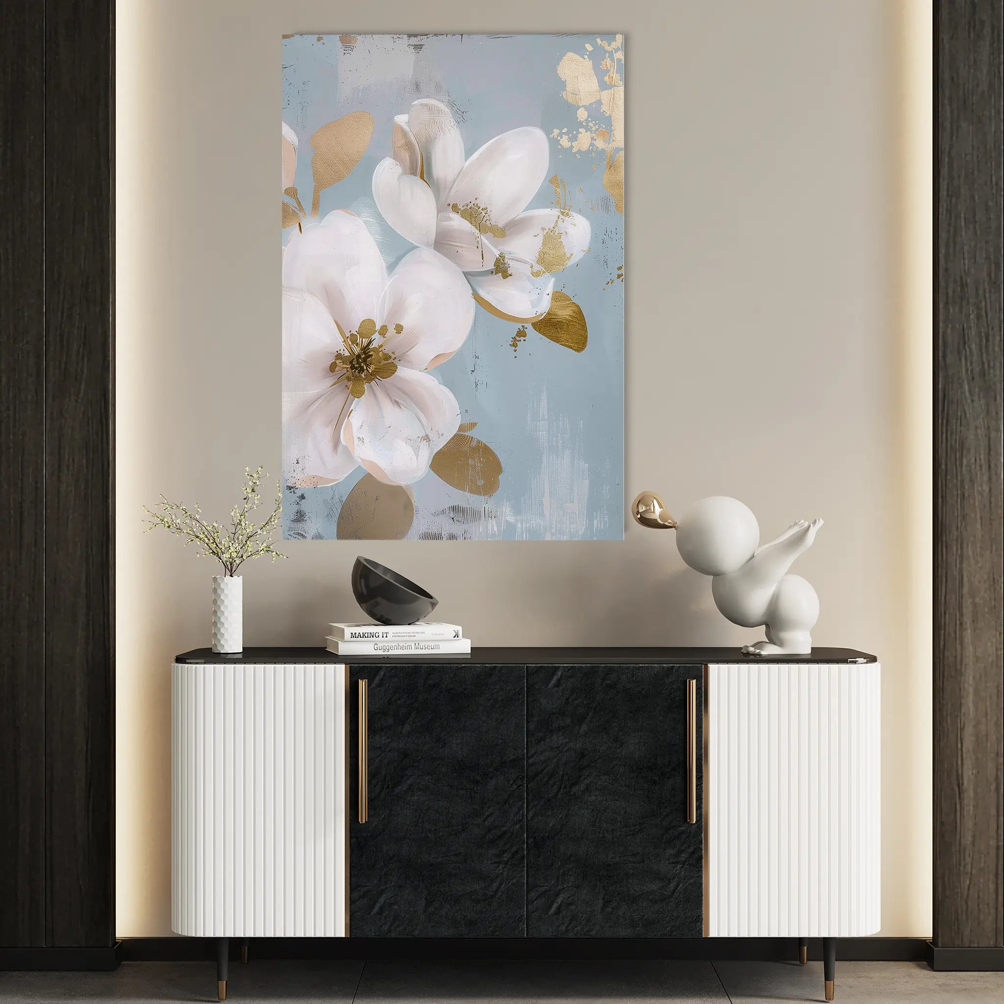 Floral Canvas Wall Art WAD614-F 90 x 60 cm / Stretched on hidden frame