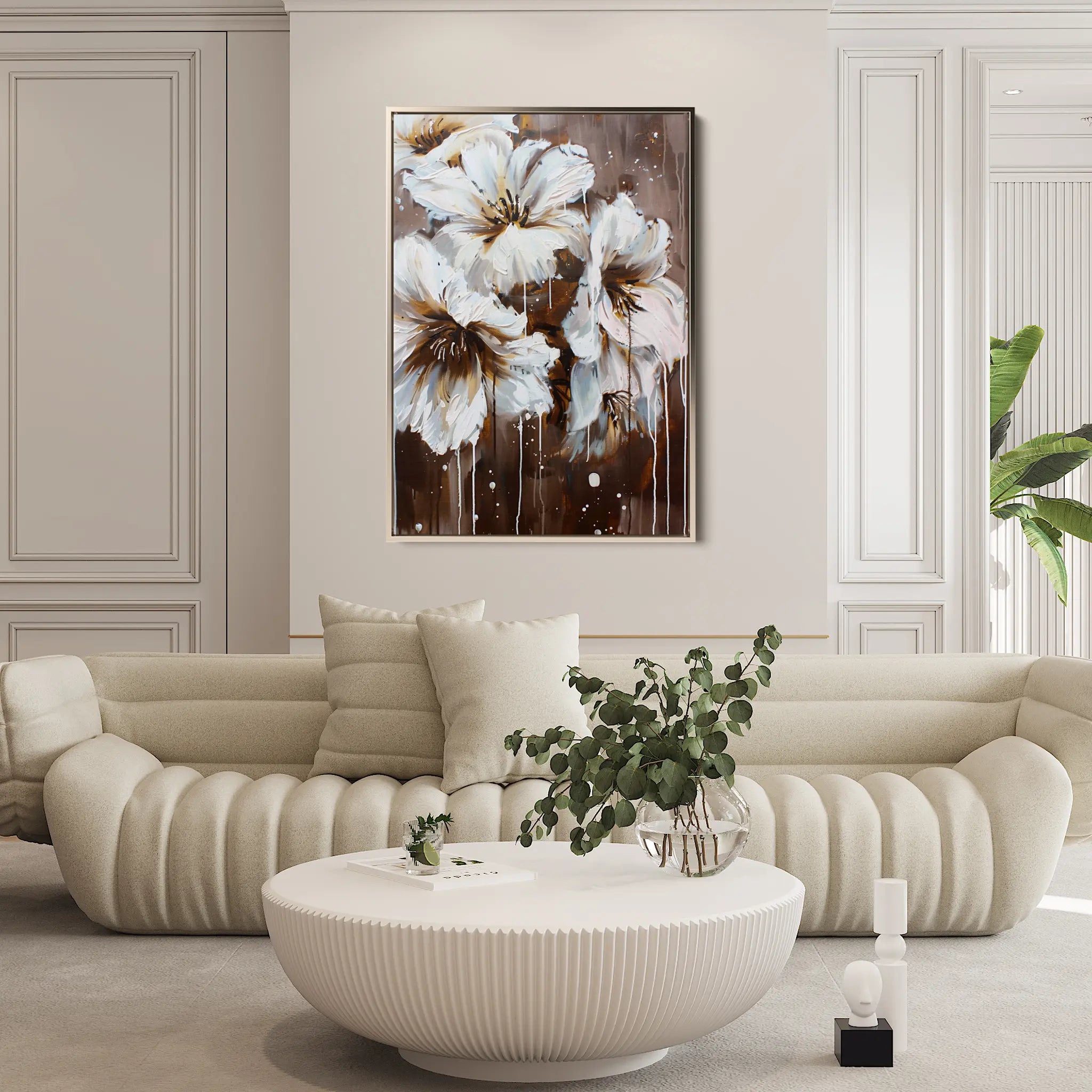 Floral Canvas Wall Art WAD615-F 90 x 60 cm / Stretched on hidden frame