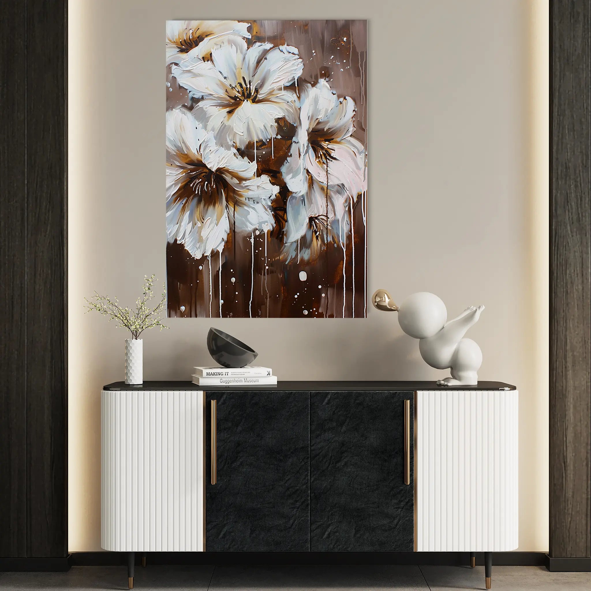 Floral Canvas Wall Art WAD615-F 90 x 60 cm / Stretched on hidden frame