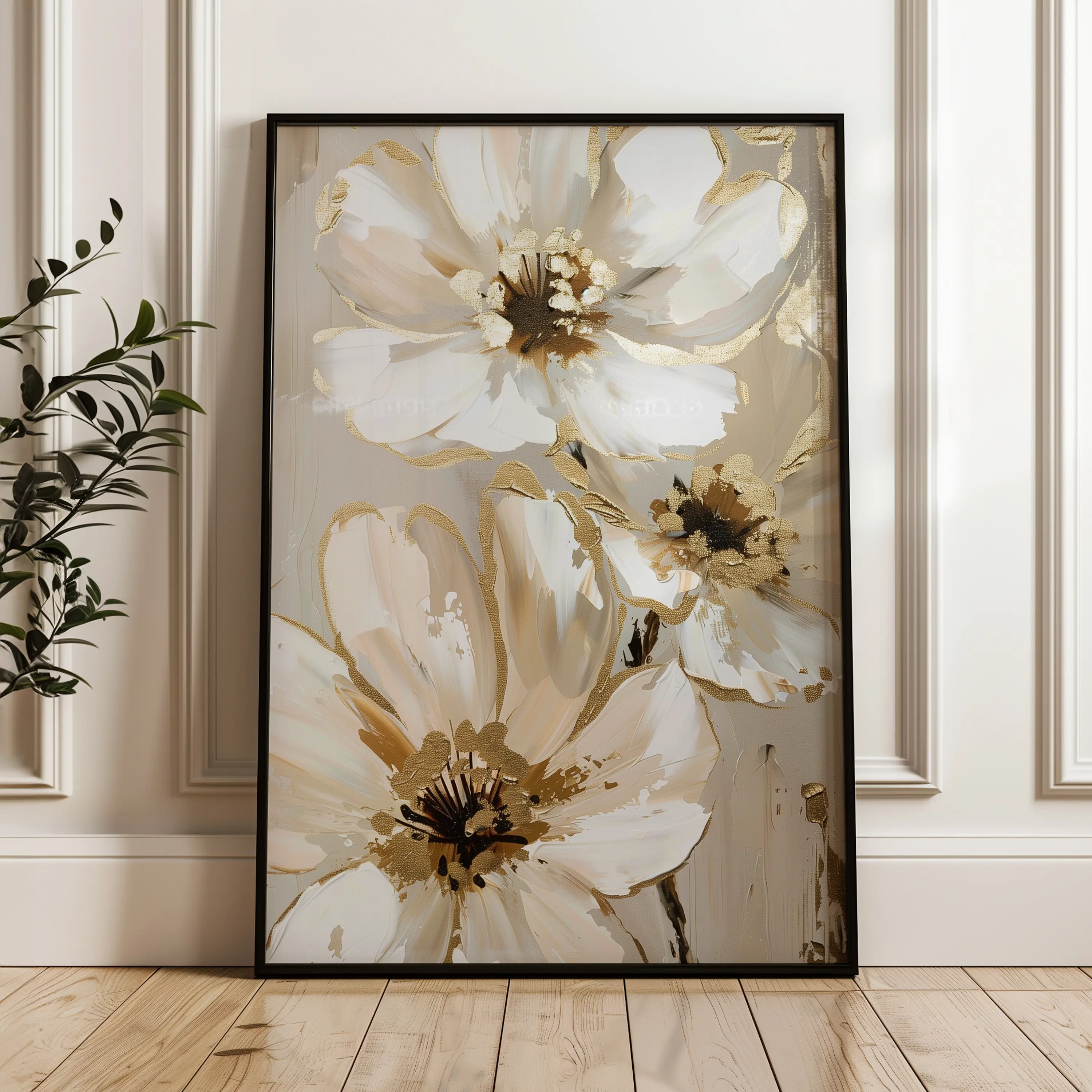 Floral Canvas Wall Art WAD617-F 90 x 60 cm / Stretched on hidden frame